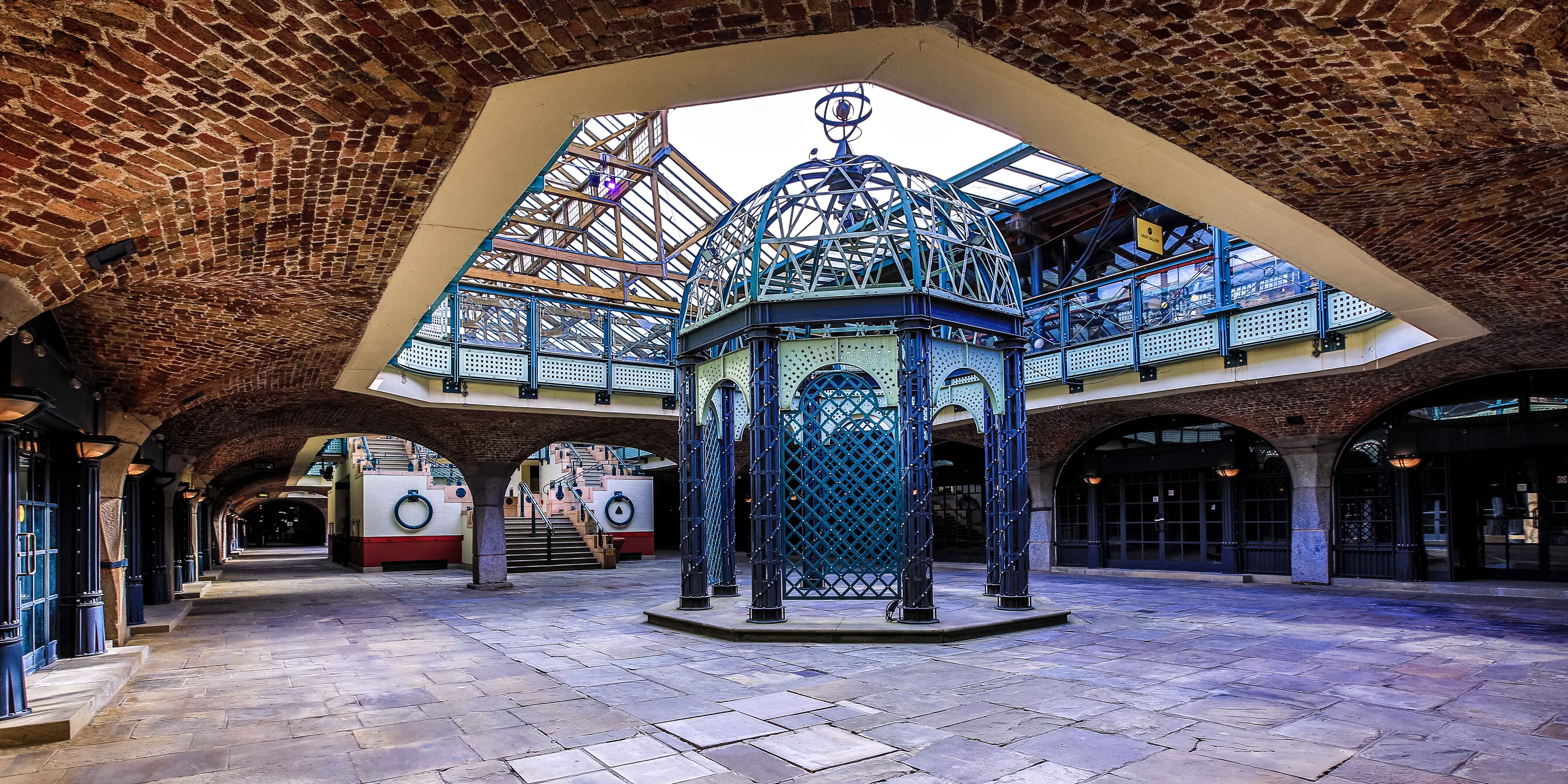 Industrial-chic North & South Vaults at Tobacco Dock for evening receptions and brand activations.