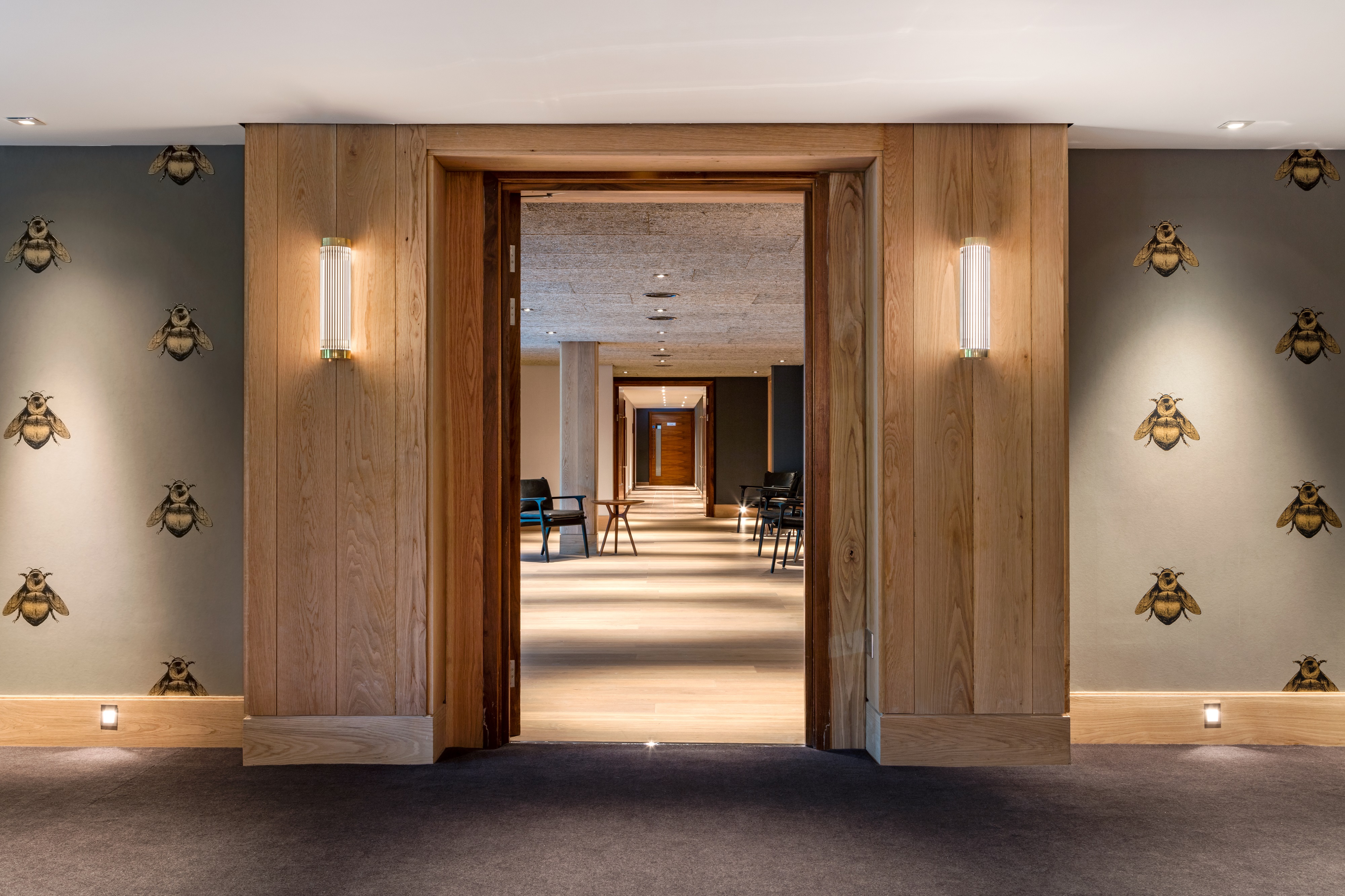 Private Room 4 at The Edwardian Manchester, elegant corridor for meetings and networking.