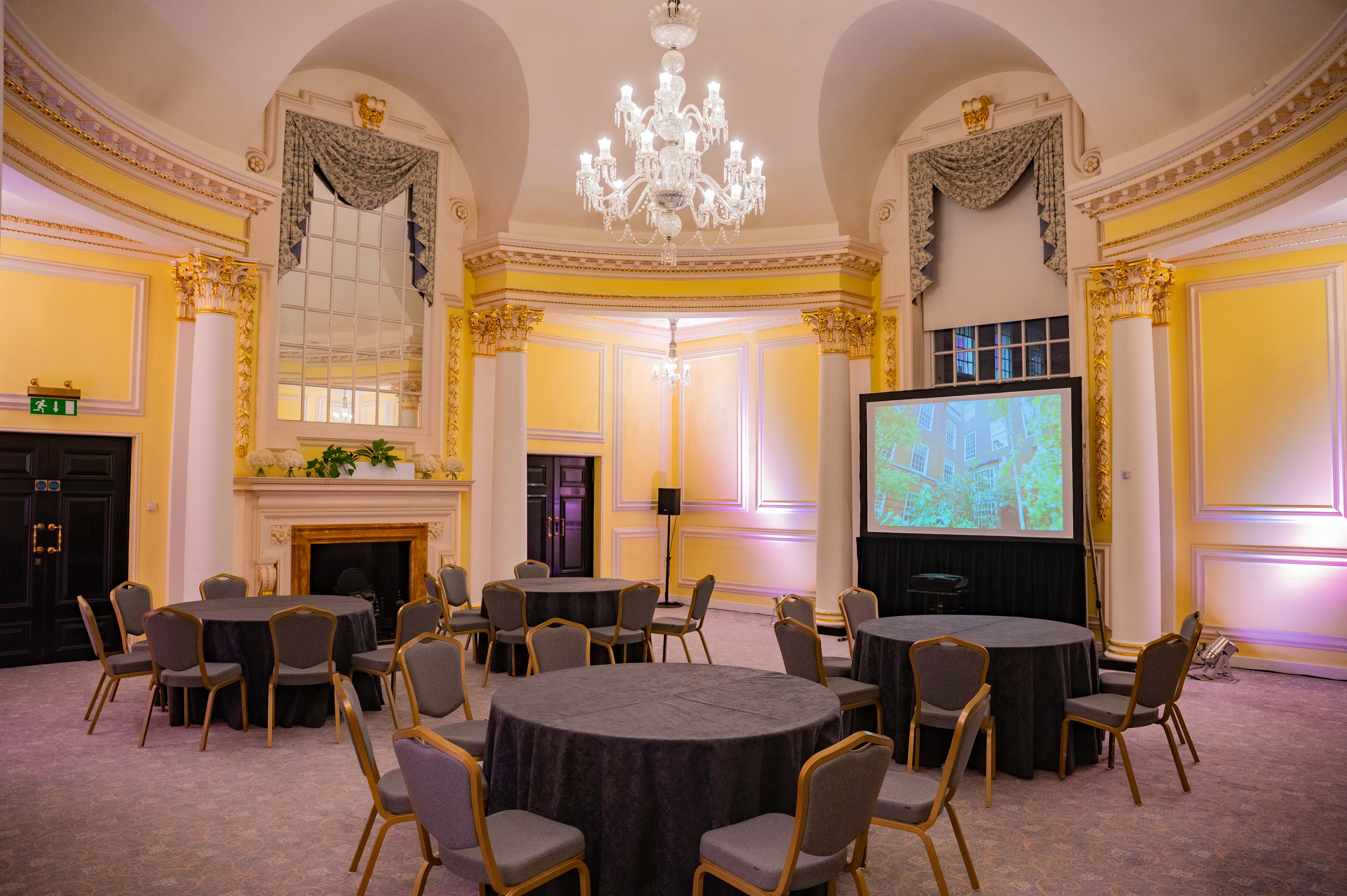BMA House Prince's Room corporate gala event AV projection