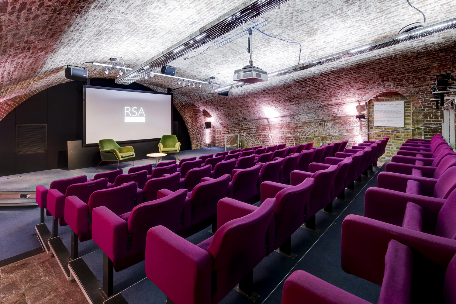 Durham Auditorium: Intimate screening, brick, event space