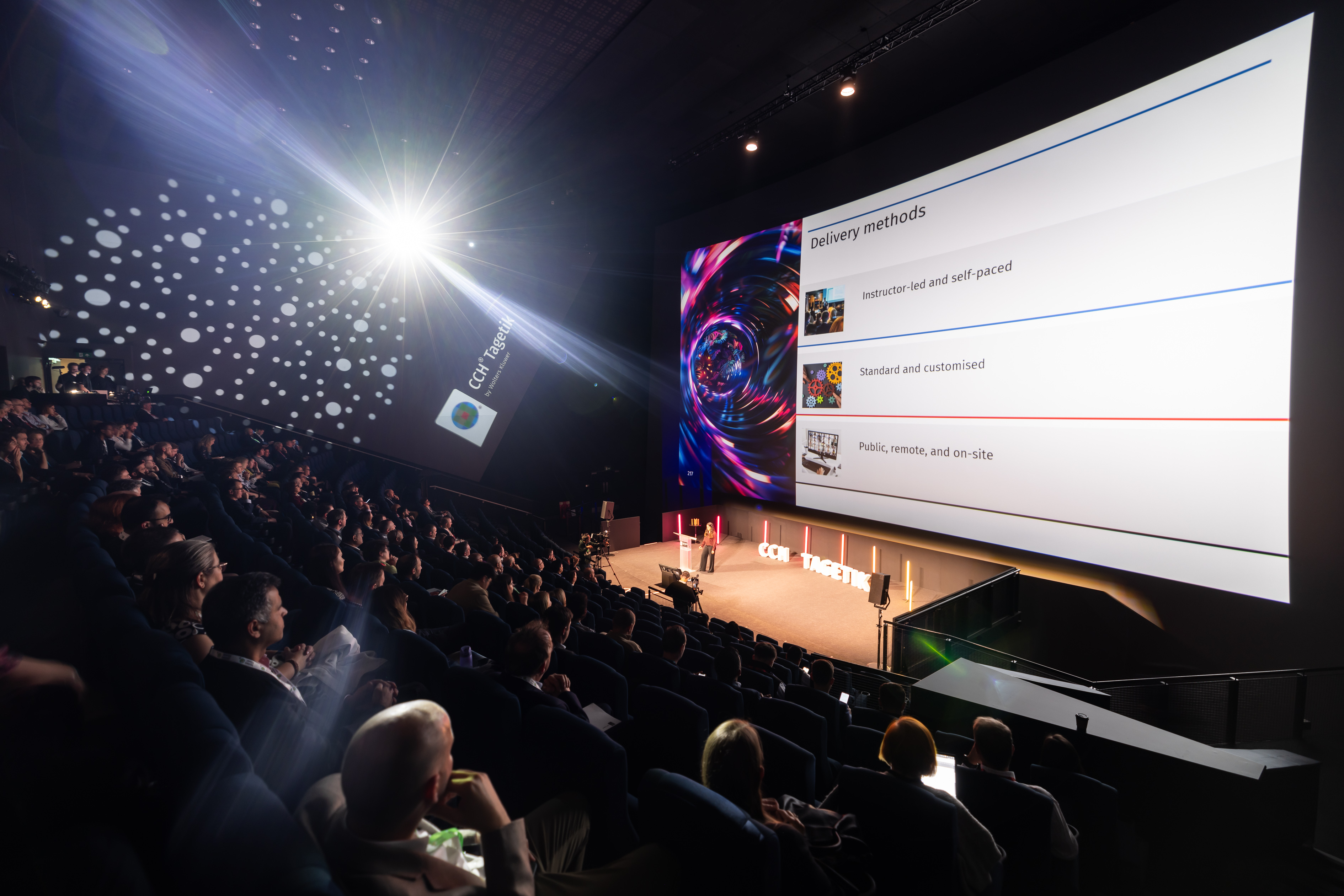 IMAX Ronson Theatre conference, tiered seating, corporate event