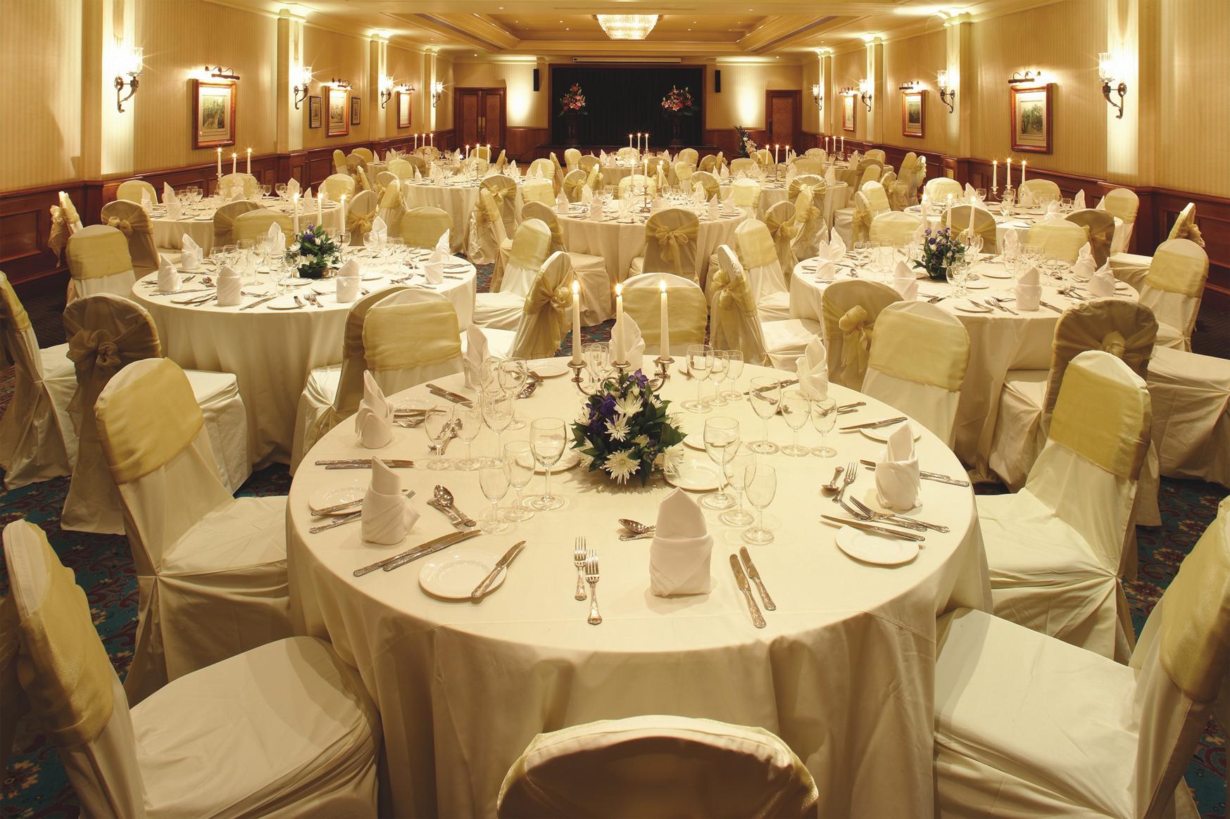 Elegant banquet hall at Thistle Marble Arch, perfect for weddings and corporate events. - Banner