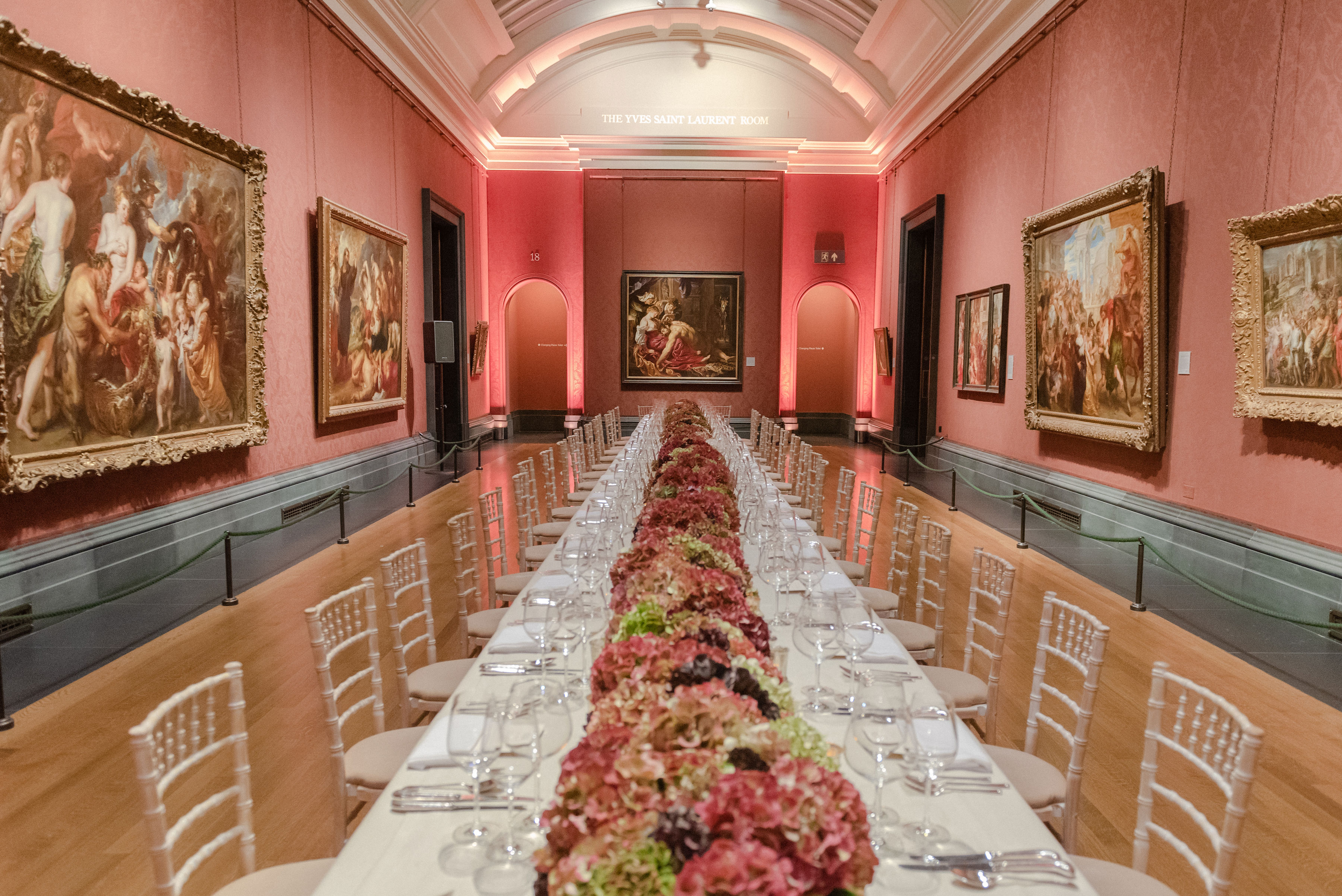 YSL Gallery Gala Dinner - Floral Centerpiece, Art Event