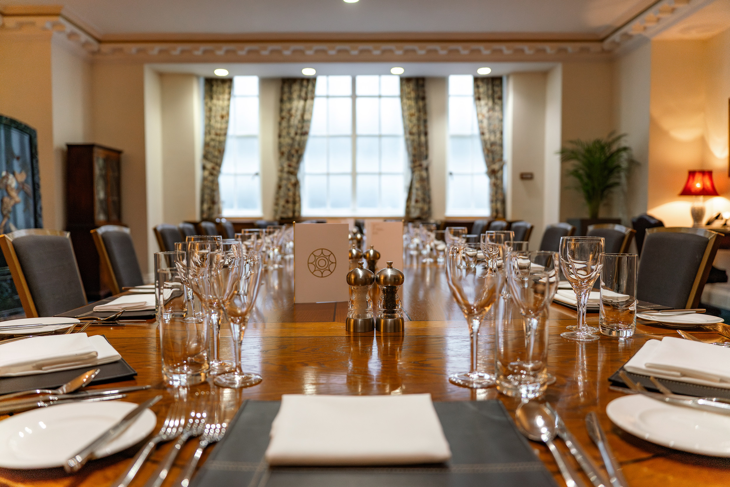 Elegant corporate dinner venue, formal dining, awards ceremony