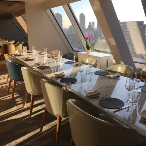 Urban Coterie private dining room boardroom for executive lunch and VIP meeting. - Banner