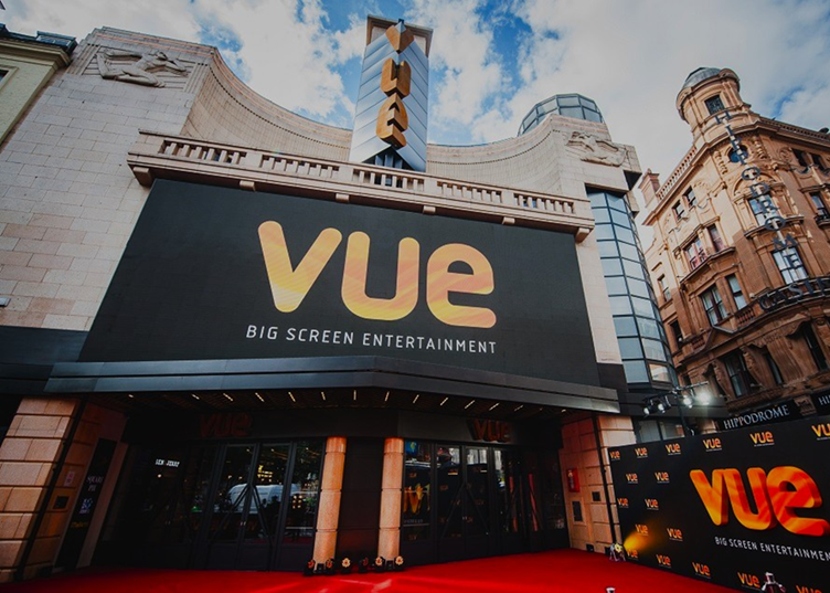 Vue West End Leicester Square cinema screens for film premieres and corporate events. - Banner