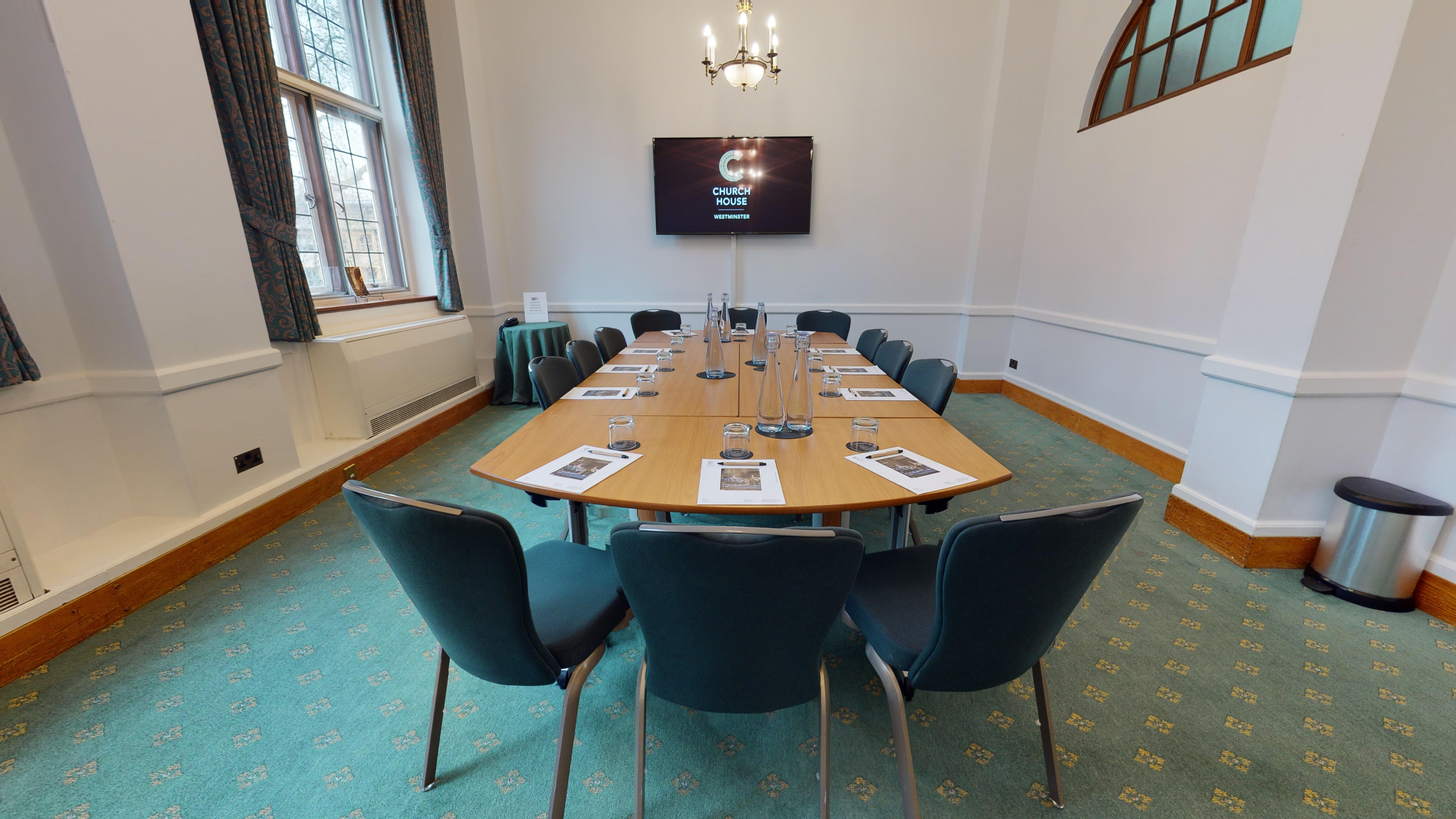 Charter Room boardroom meeting AV screen Westminster