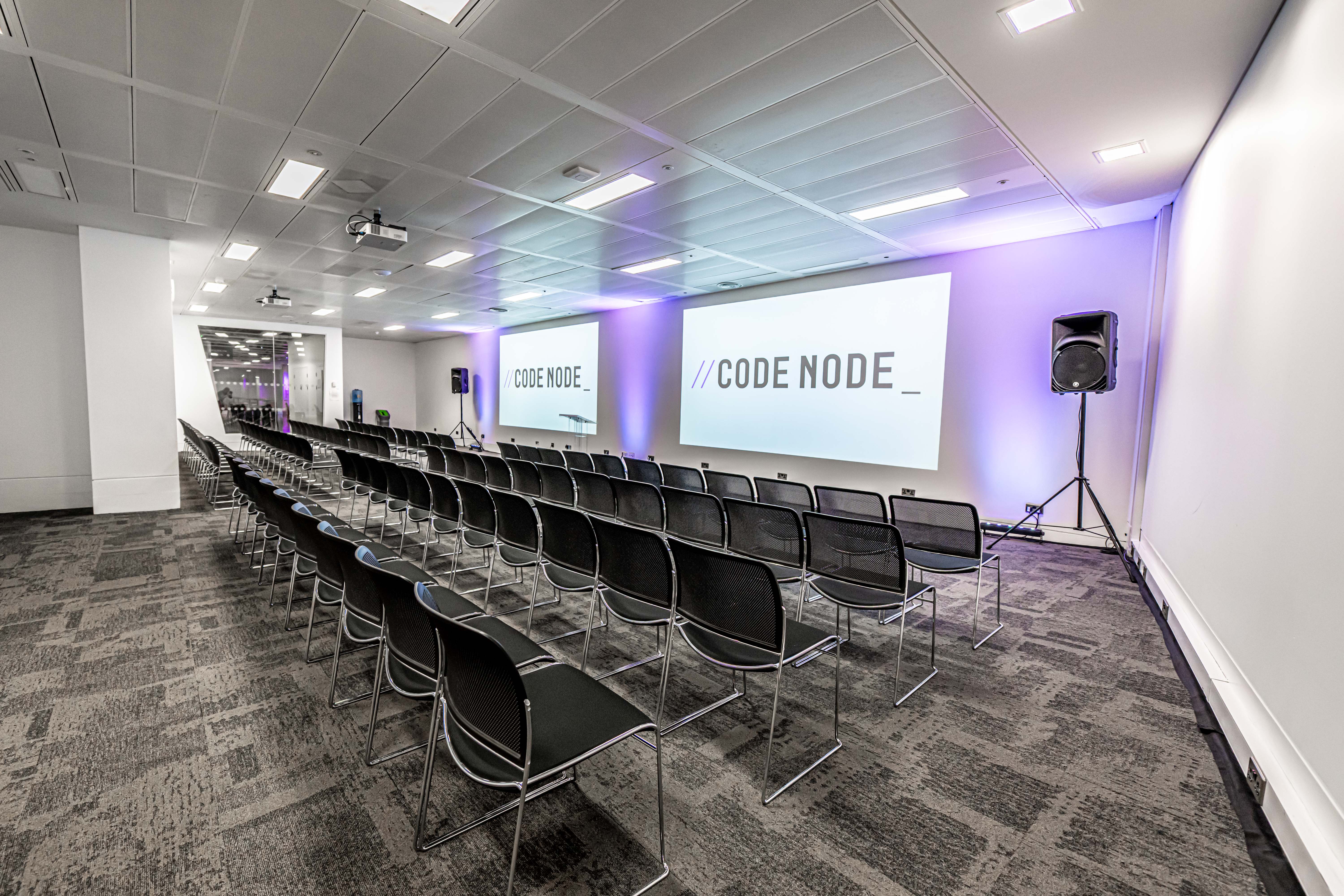 CMD CodeNode tech event, modern conference room