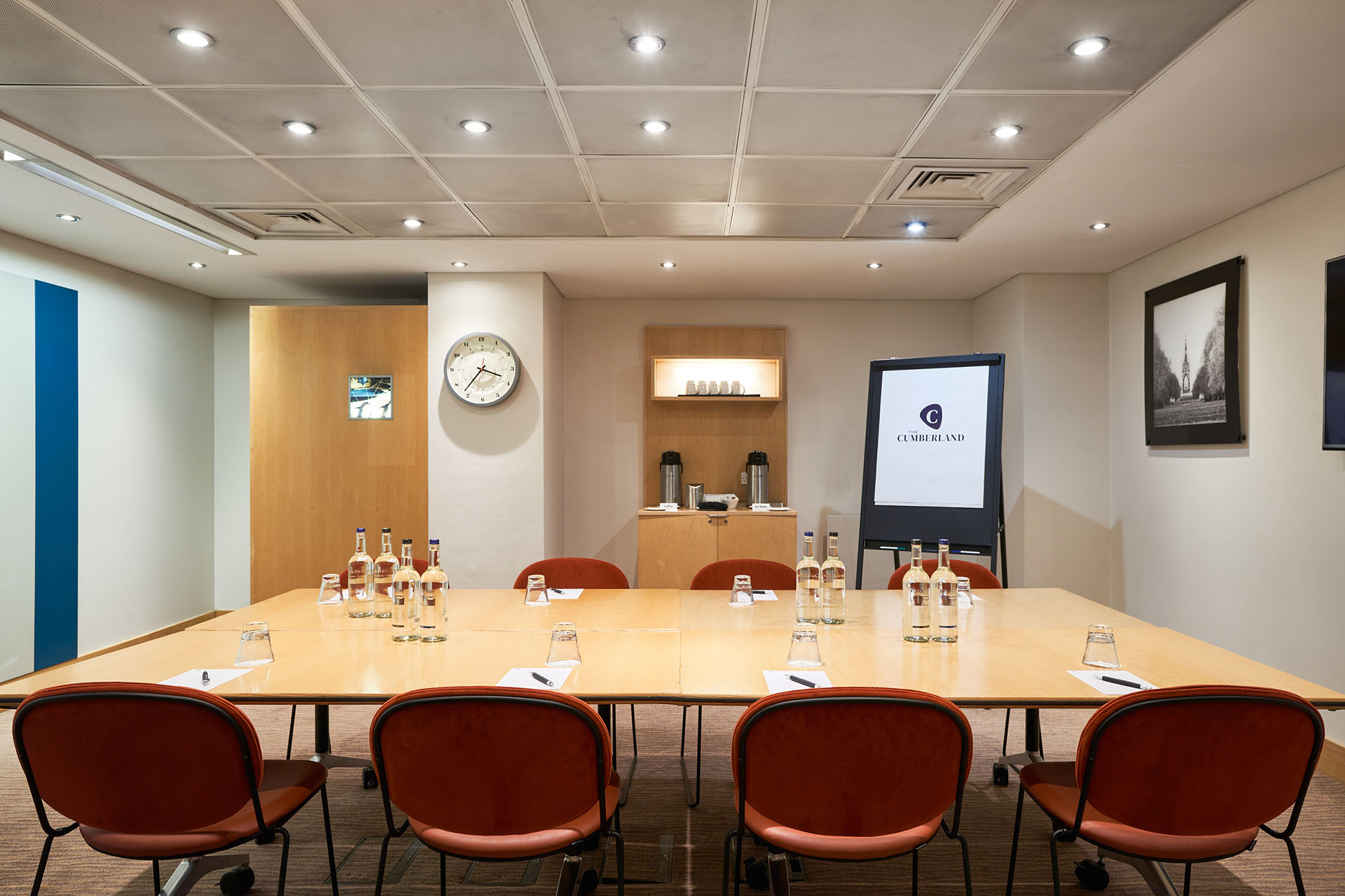 "Studio 11 meeting room at The Cumberland Hotel, spacious and well-equipped for events."