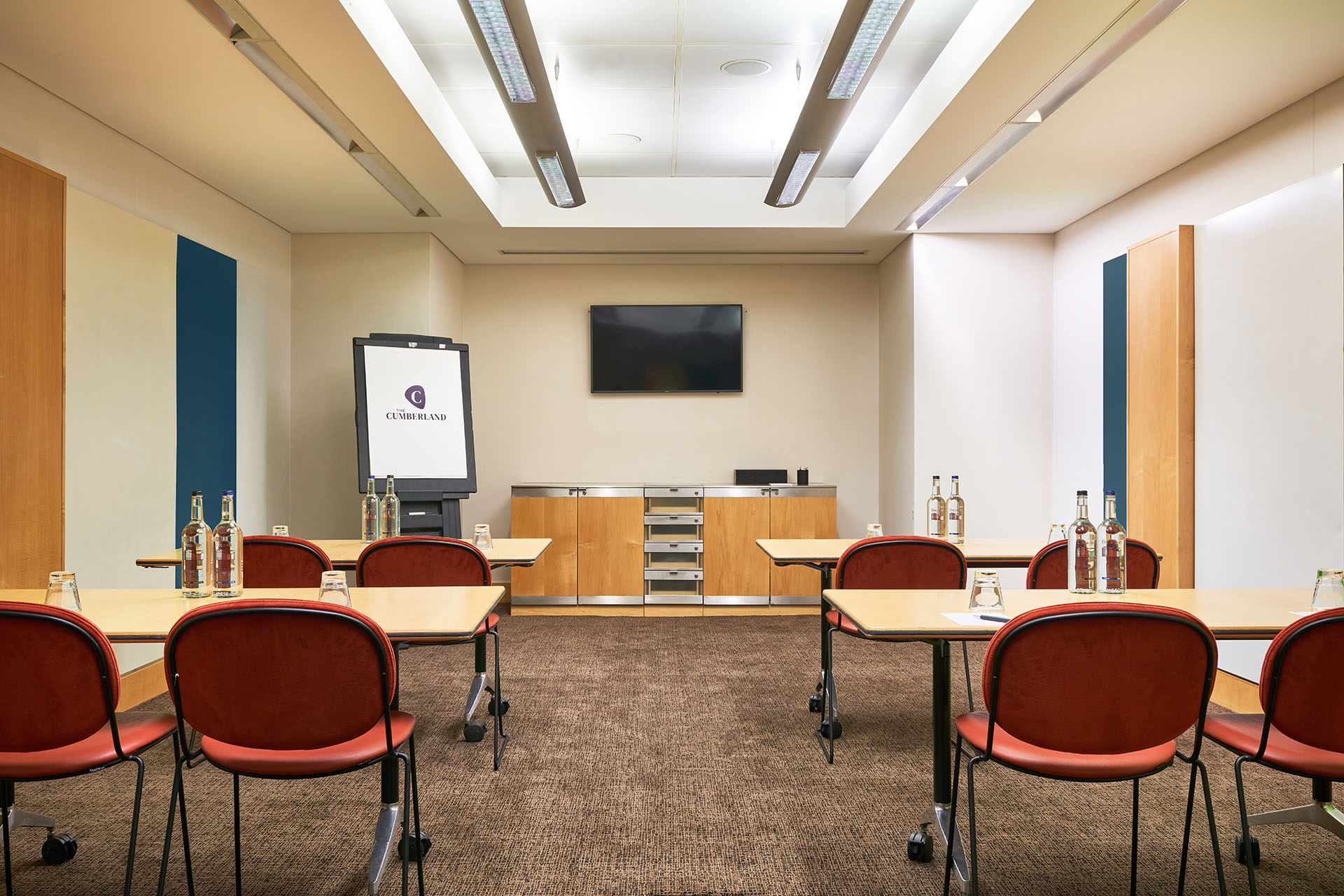 Studio 14 meeting room at The Cumberland Hotel, ideal for corporate workshops and presentations.