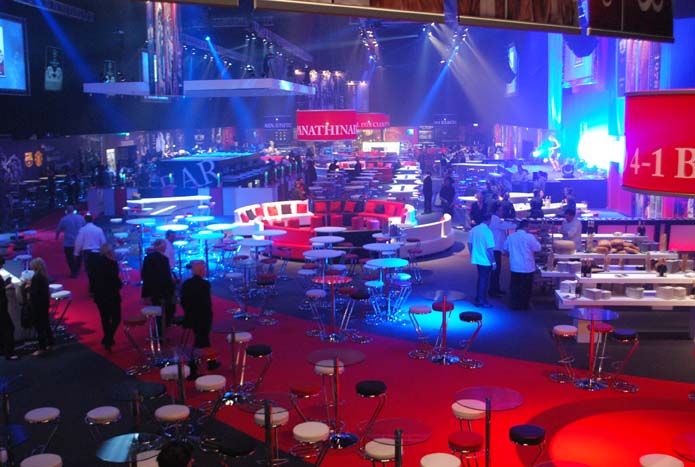 OVO Arena Wembley with modern lounge seating, ideal for exhibitions and social events. - Banner