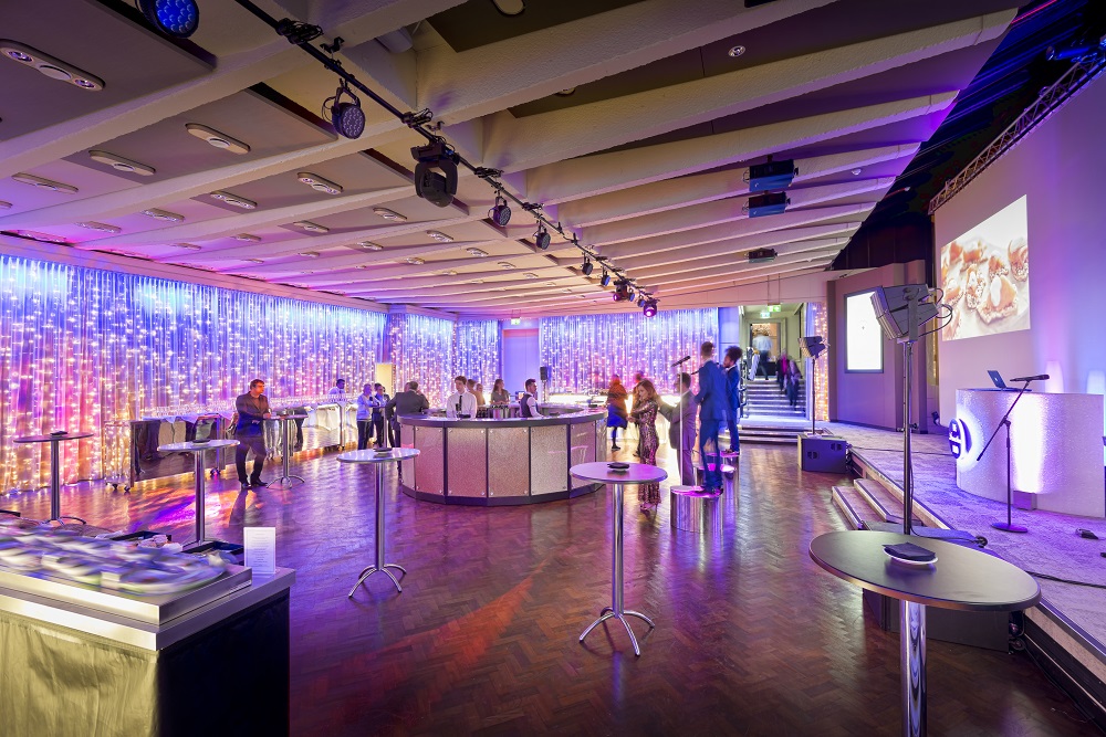 Great Hall event space, bar, cocktail reception, networking