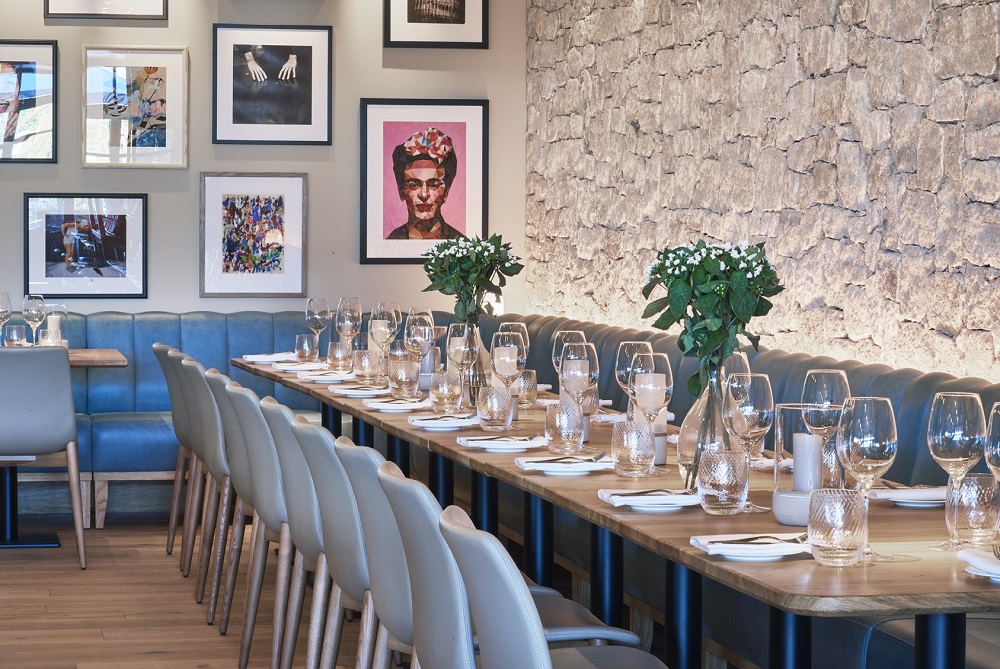 Private dining banquet table at Sartoria Battersea for high-end events. - Banner