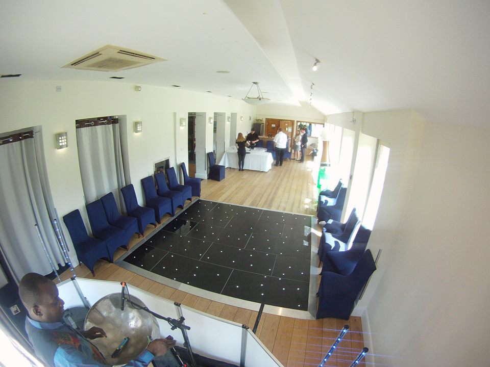 Terrace Suite at Hampton Court Palace Golf Club, modern event space for receptions.