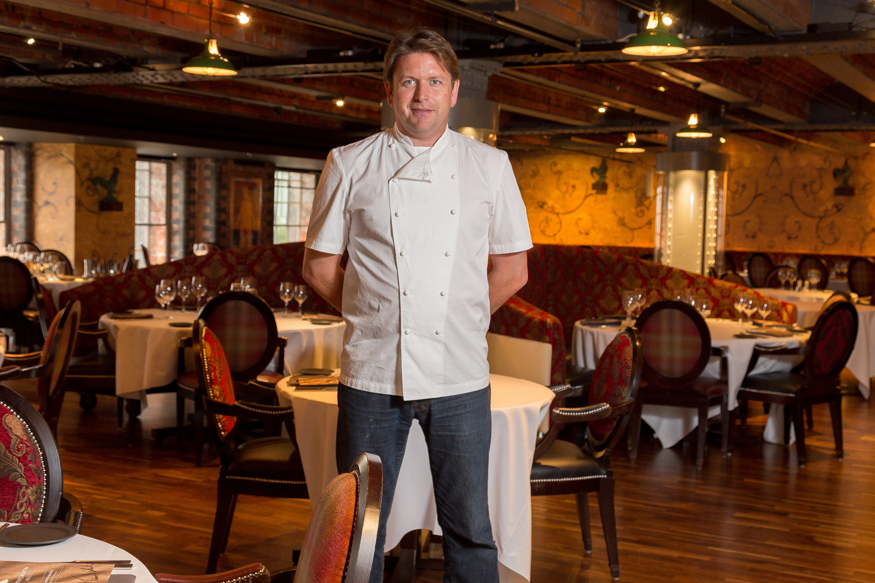 James Martin restaurant Manchester, elegant decor for upscale events and gatherings.