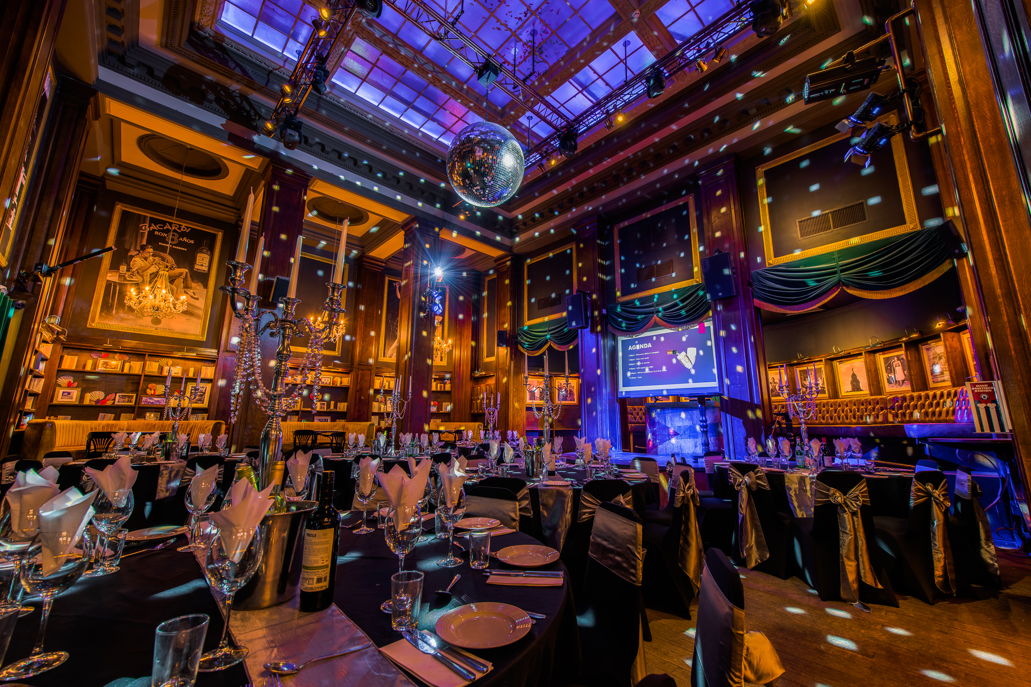 Elegant event space at Revolucion De Cuba Birmingham for gala or corporate functions.