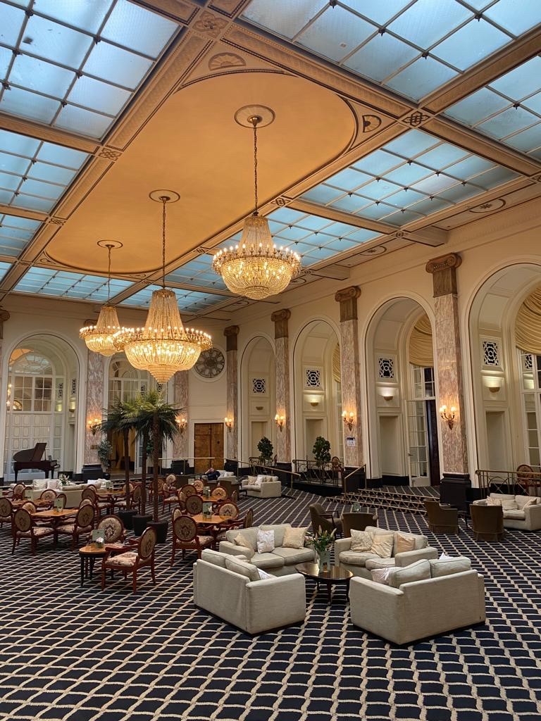 Elegant Grand Lounge at The Adelphi Hotel, ideal for formal events and social gatherings.