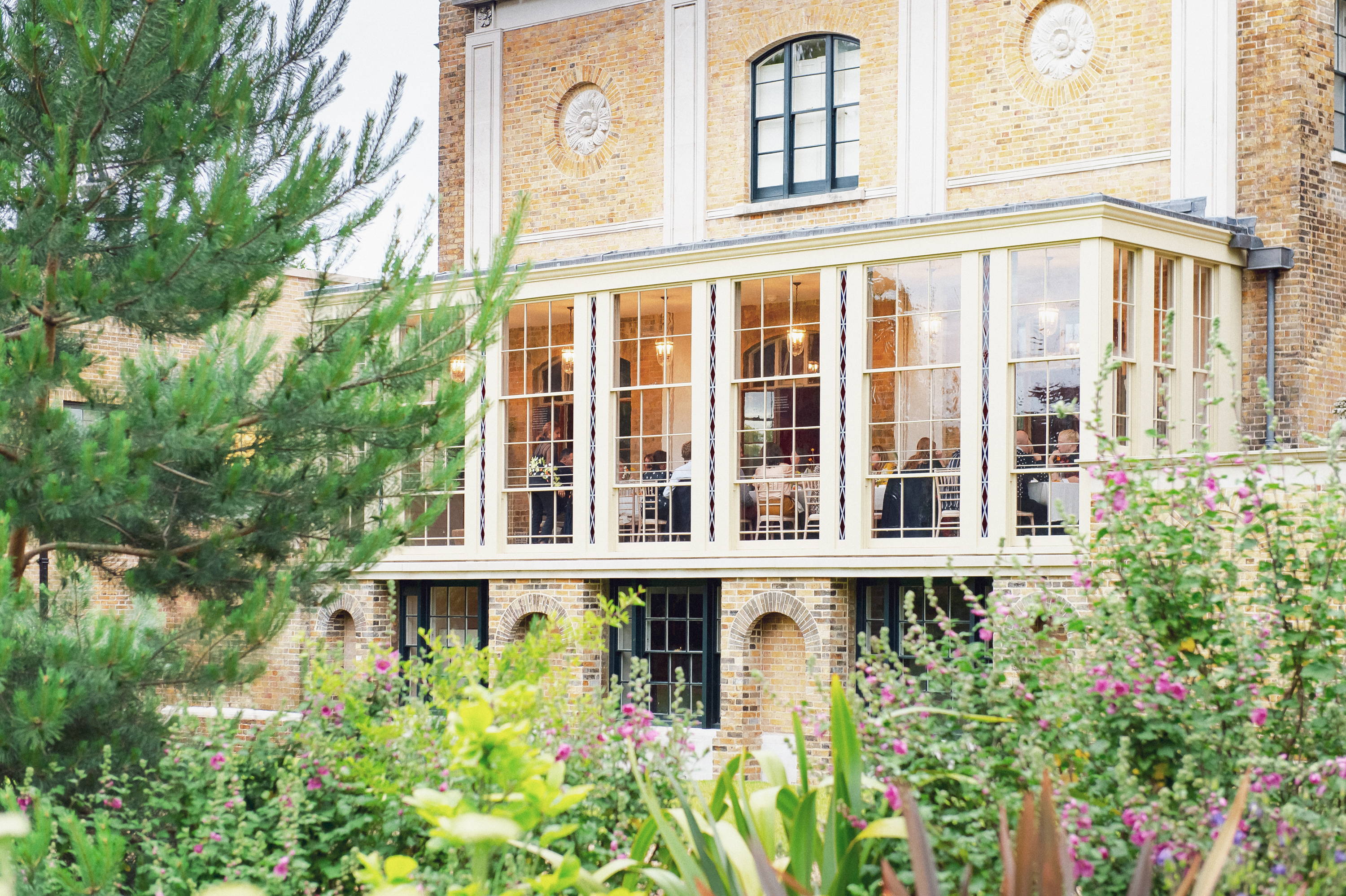 Soane Suite at Pitzhanger Manor, bright venue for weddings and events with lush greenery.