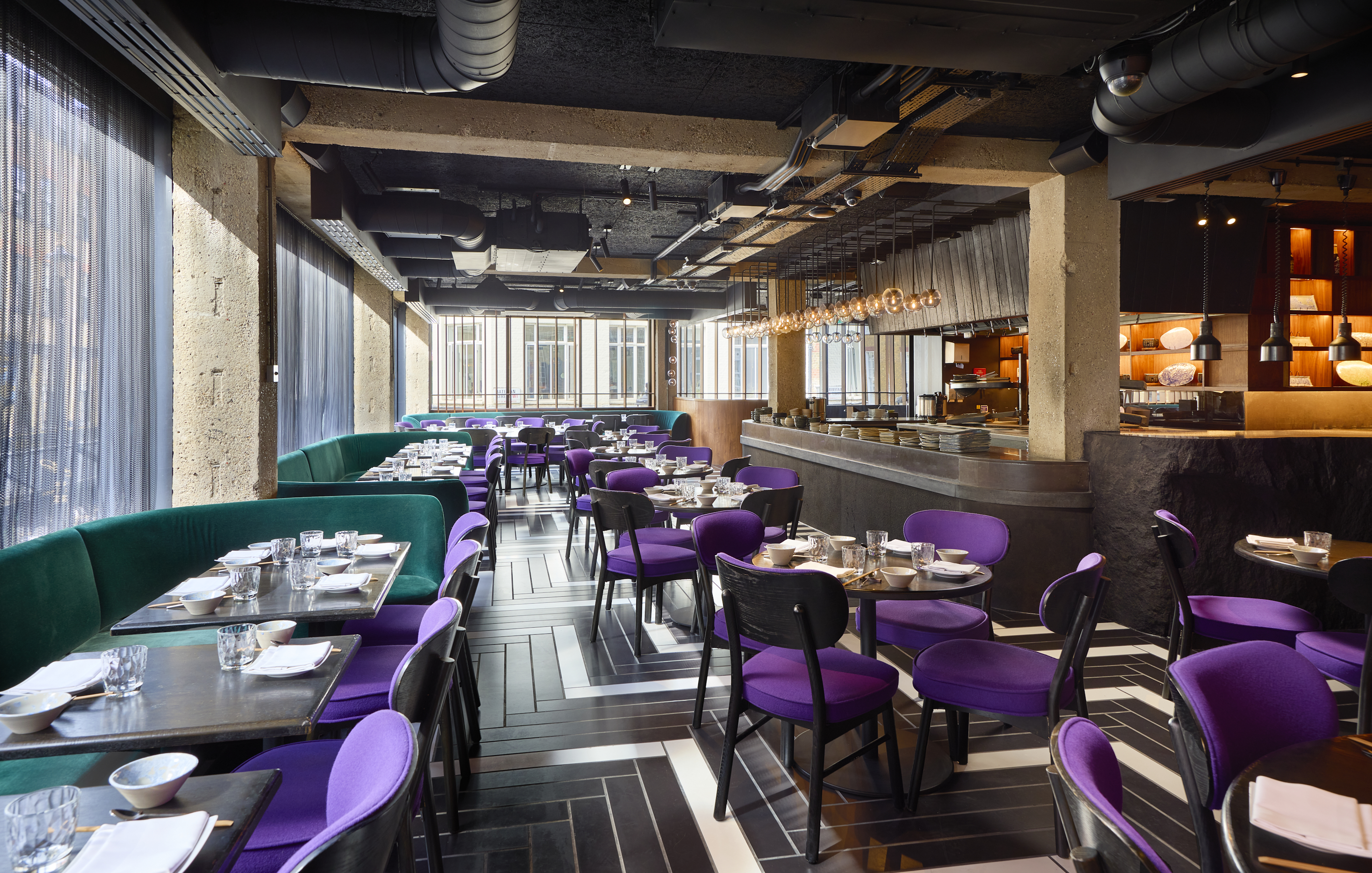 Chotto Matte dining room, modern, vibrant, corporate events