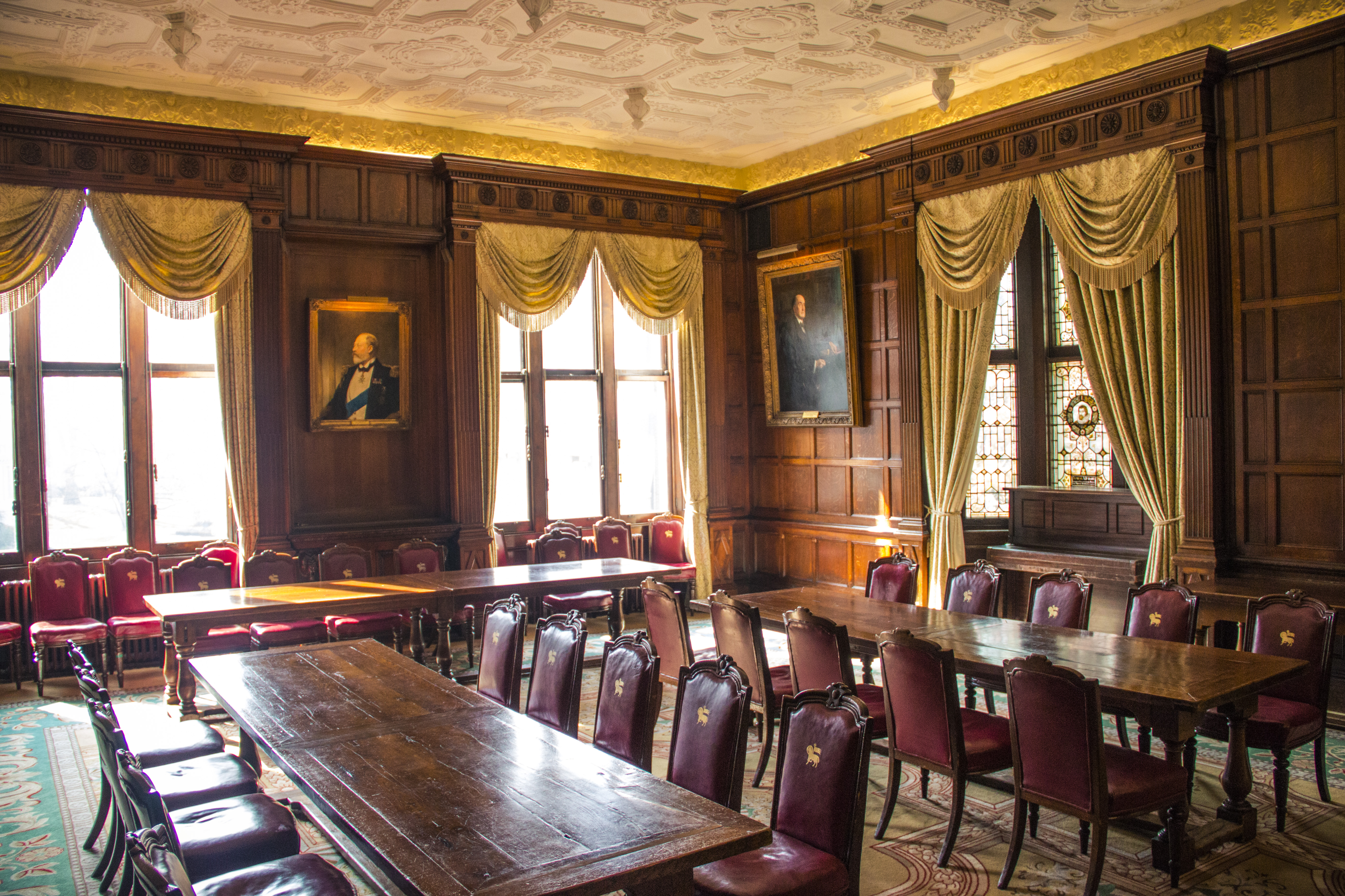 Middle Temple Parliament Chamber, wood paneled, board meeting, private event