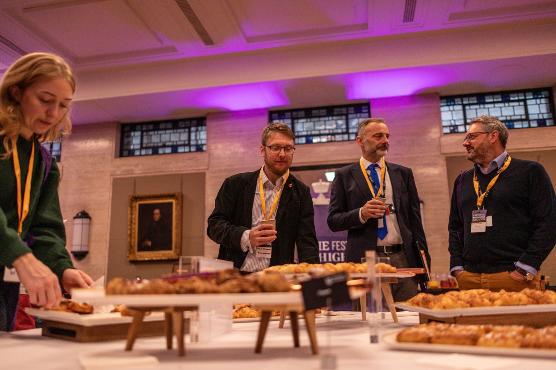 London Uni Senate House networking event, catering, warm ambiance