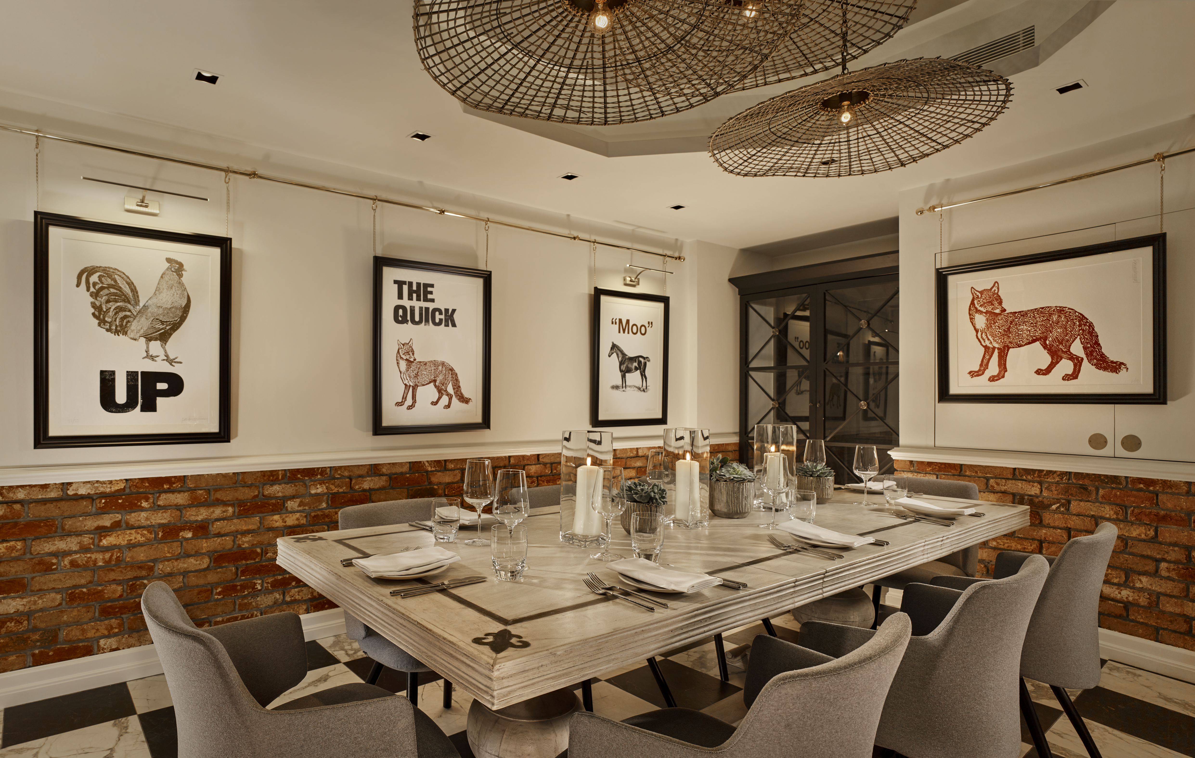 Stylish private dining room at Holmes Hotel London, ideal for intimate meetings and events.