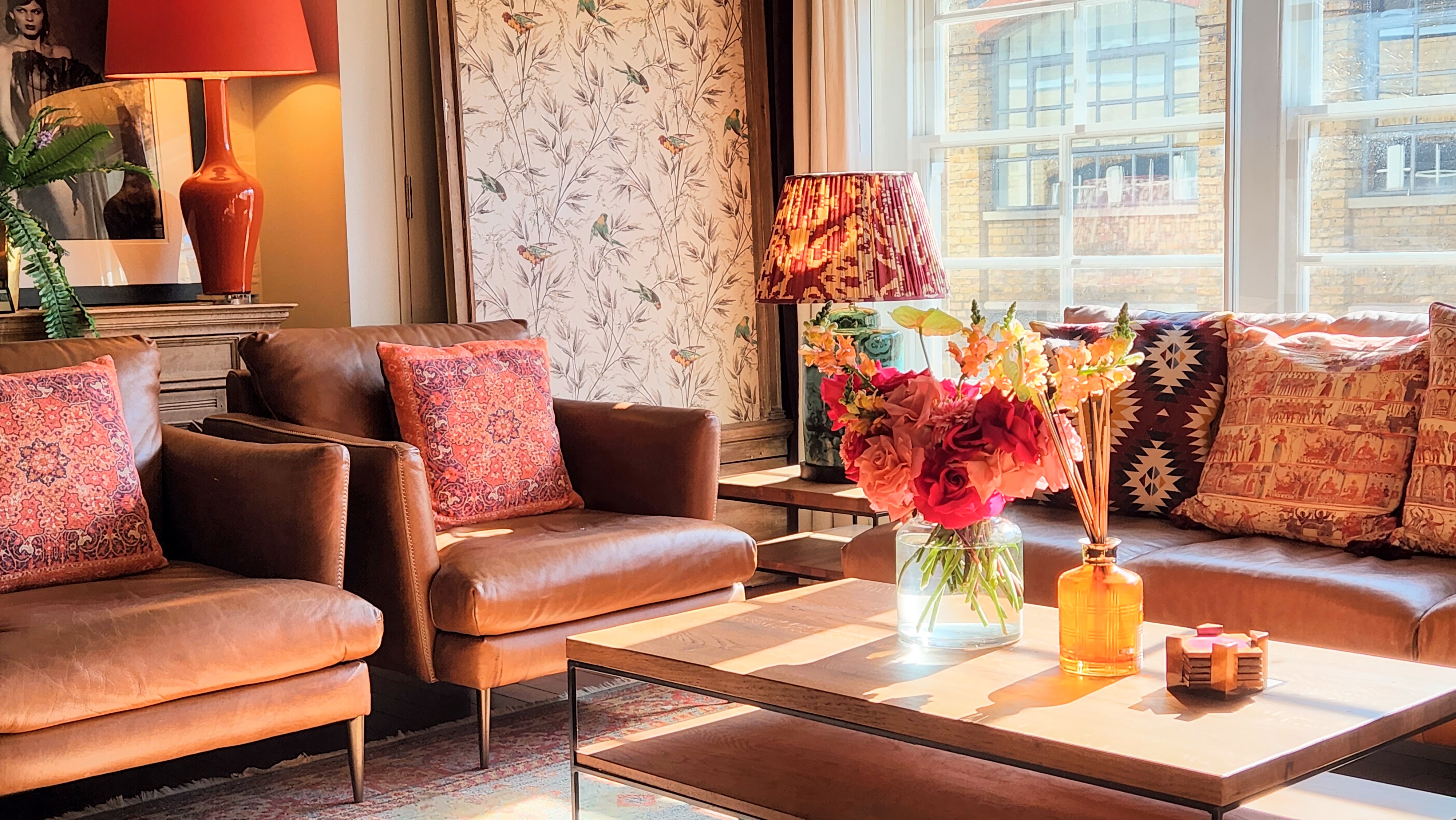 Lumiere Chalet lounge, leather seats, executive retreat, networking event