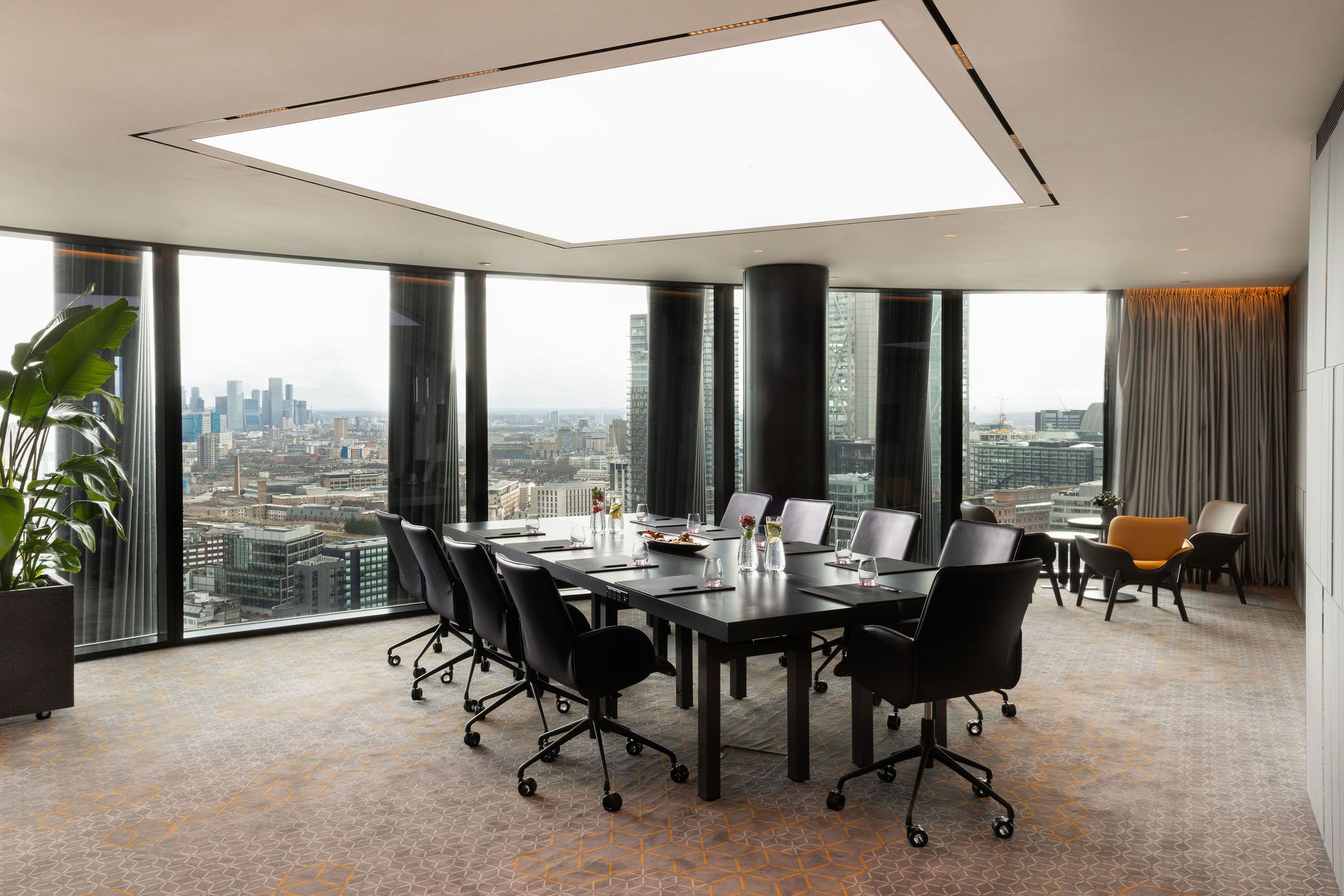 Hoxton executive boardroom, city views, business meeting
