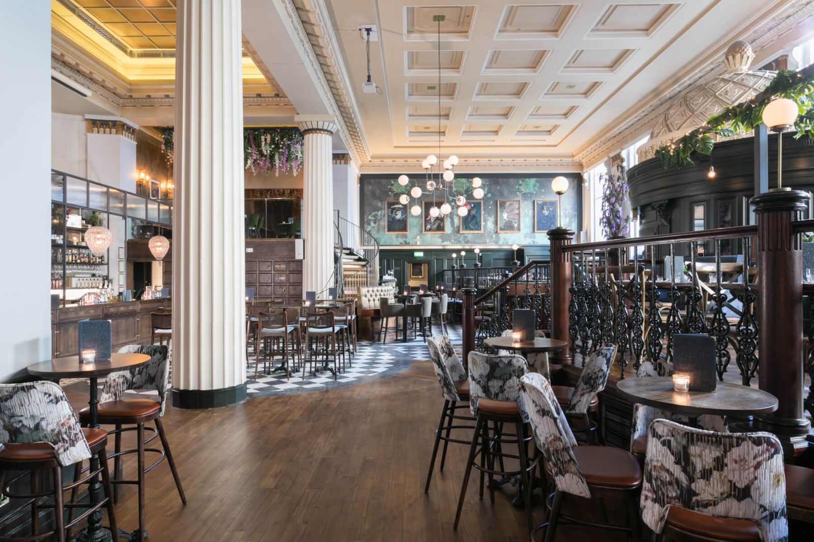 Elegant restaurant interior in The Lost & Found Birmingham, perfect for events and gatherings. - Banner