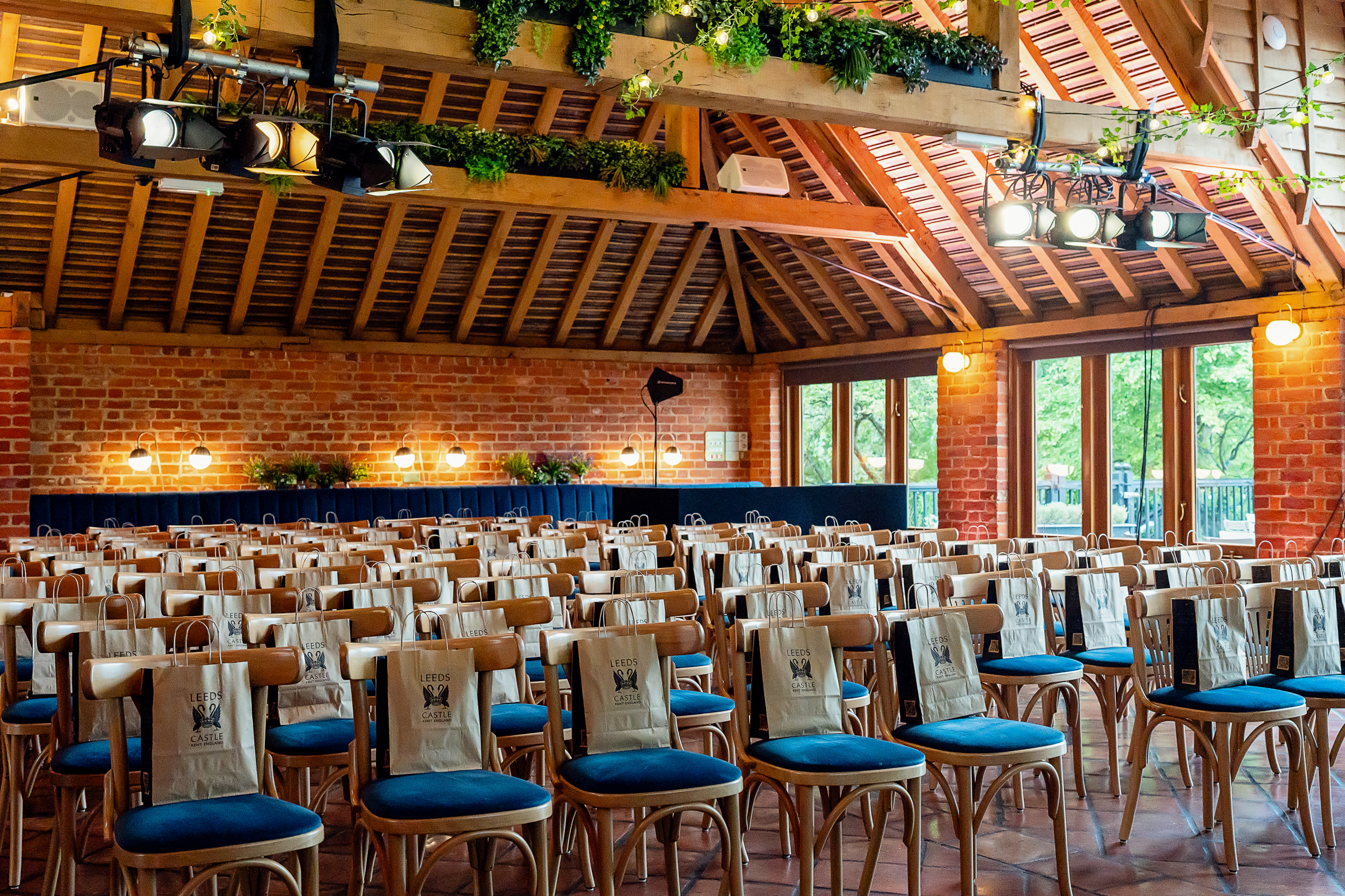 Fairfax Barn event venue, rustic theater seating, conference and brand launch space.