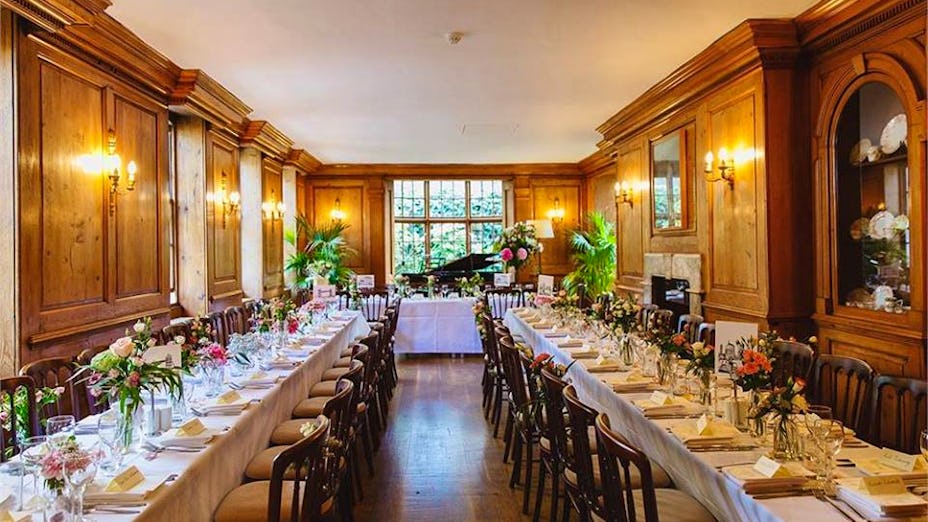 Elegant banquet hall in Burgh House, perfect for weddings and corporate events.
