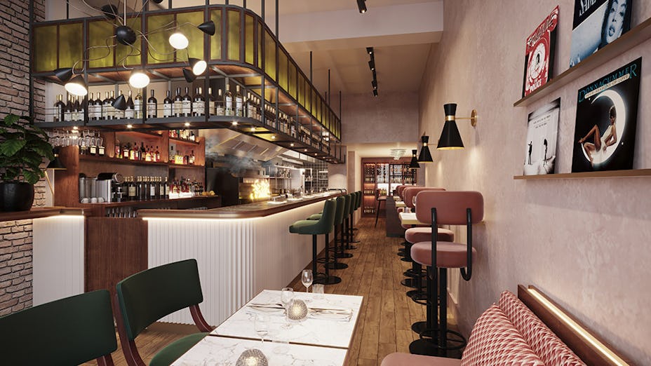Stylish Green Room in Caia London, ideal for intimate networking events and cocktail receptions. - Banner