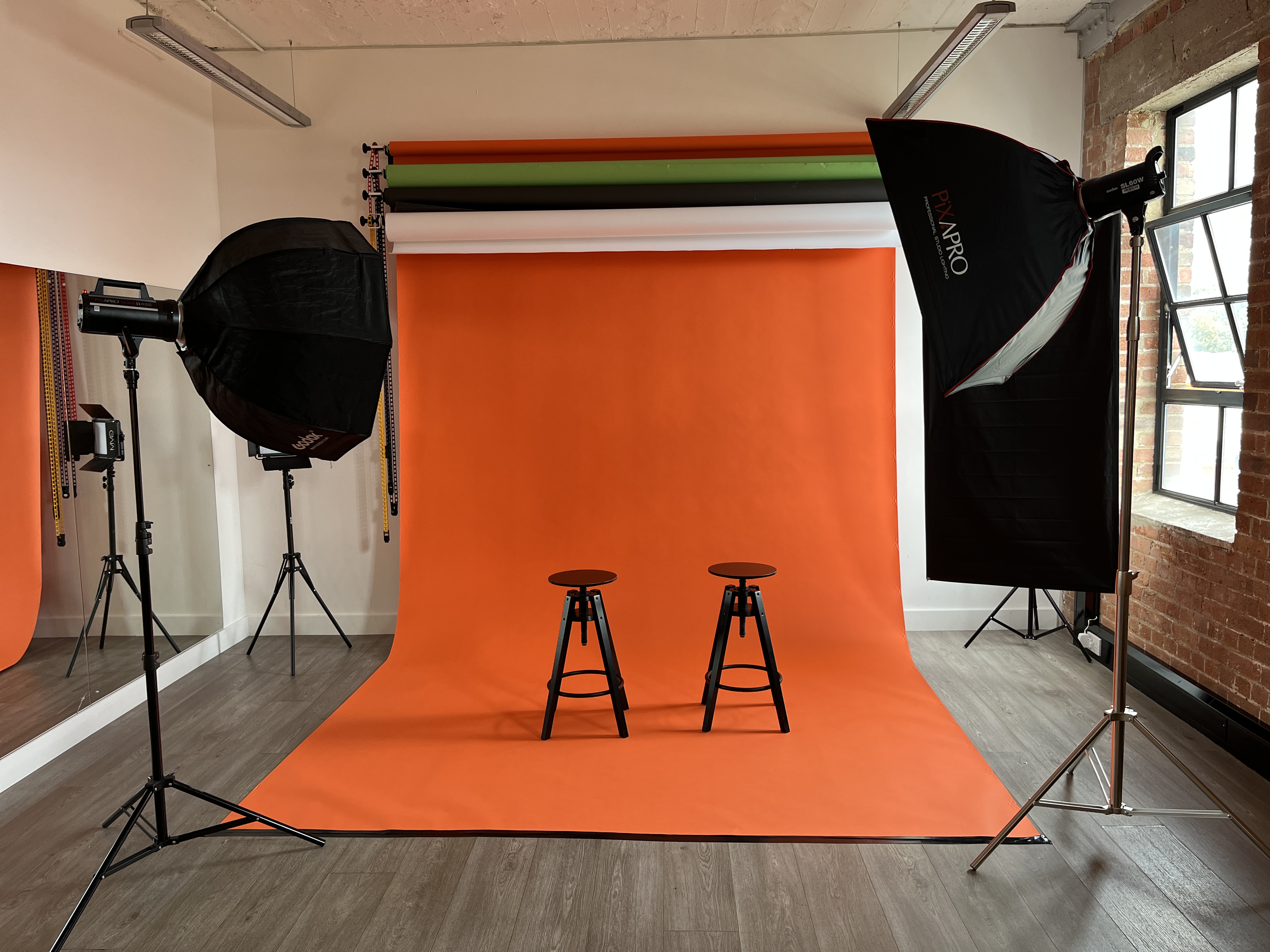 Creators House photography studio with professional lighting for executive headshots and events.
