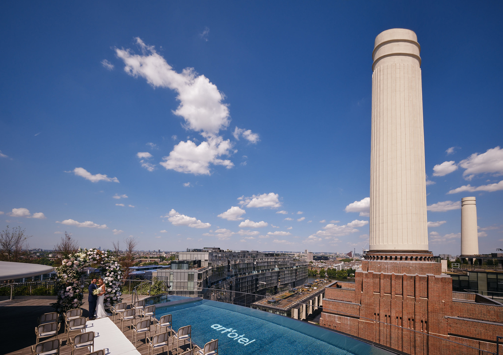 JOIA Rooftop at art'otel London, elegant venue with pool for upscale events and weddings.