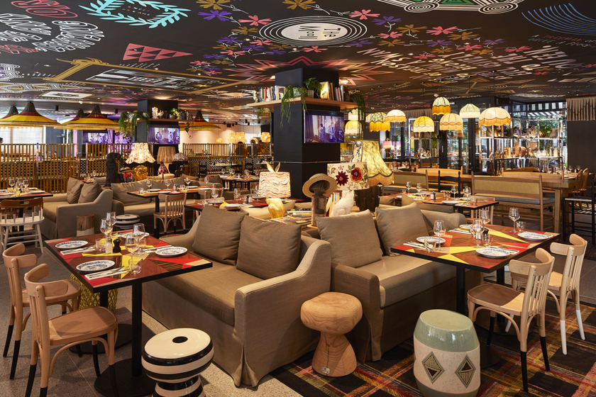 Vibrant Mama Restaurant in London, perfect for casual meetings and social events.