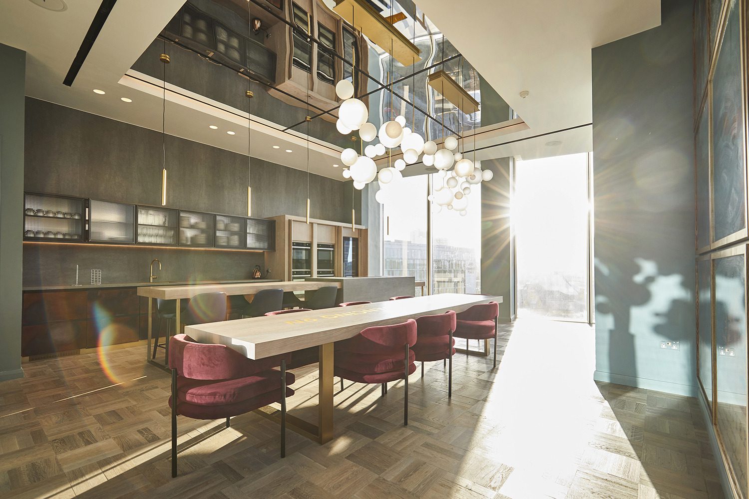 Private dining room at Angel Gardens for executive board meetings and corporate networking. - Banner