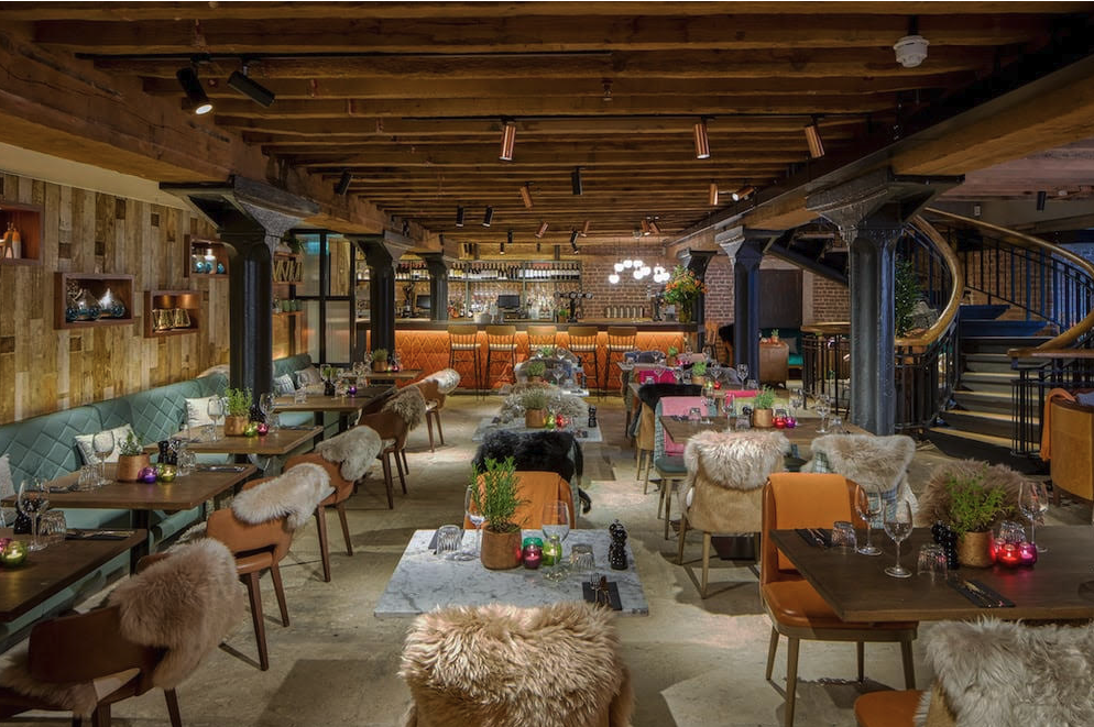 The Basement Bar with rustic charm, perfect for corporate events and gatherings.