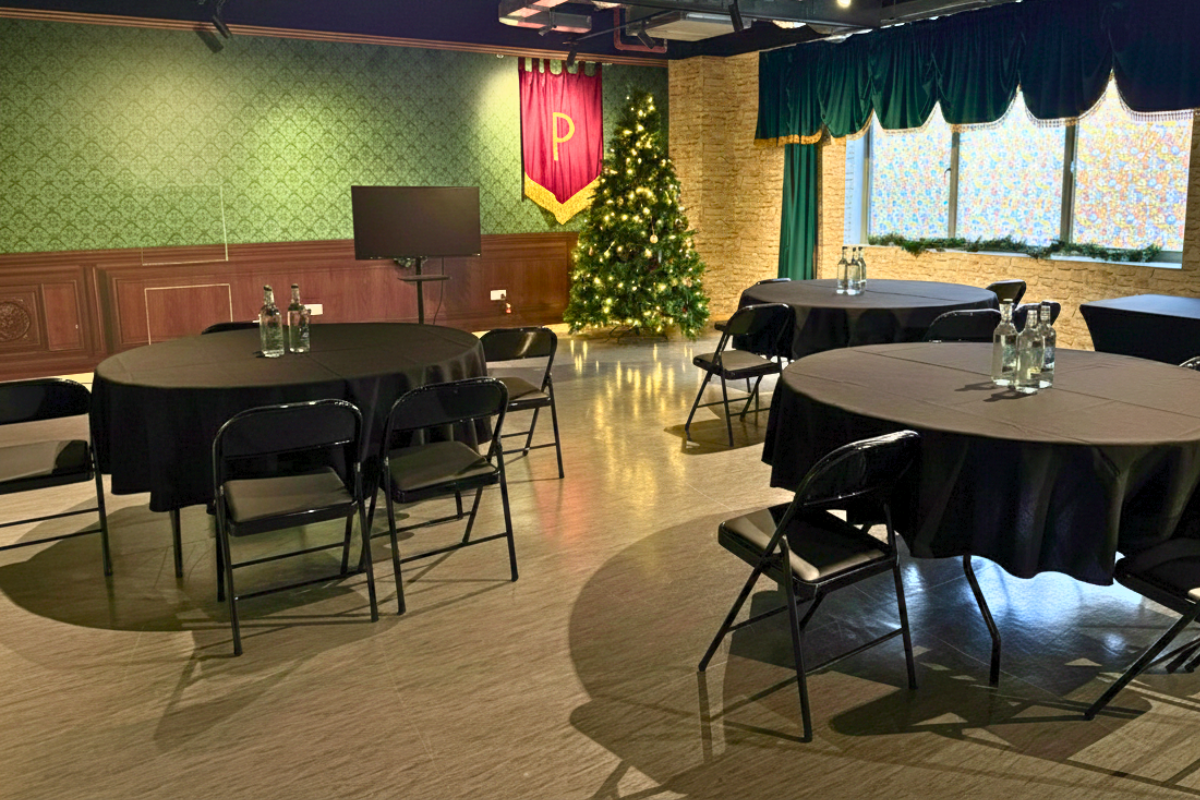 London event, holiday party, corporate dinner, Green Room