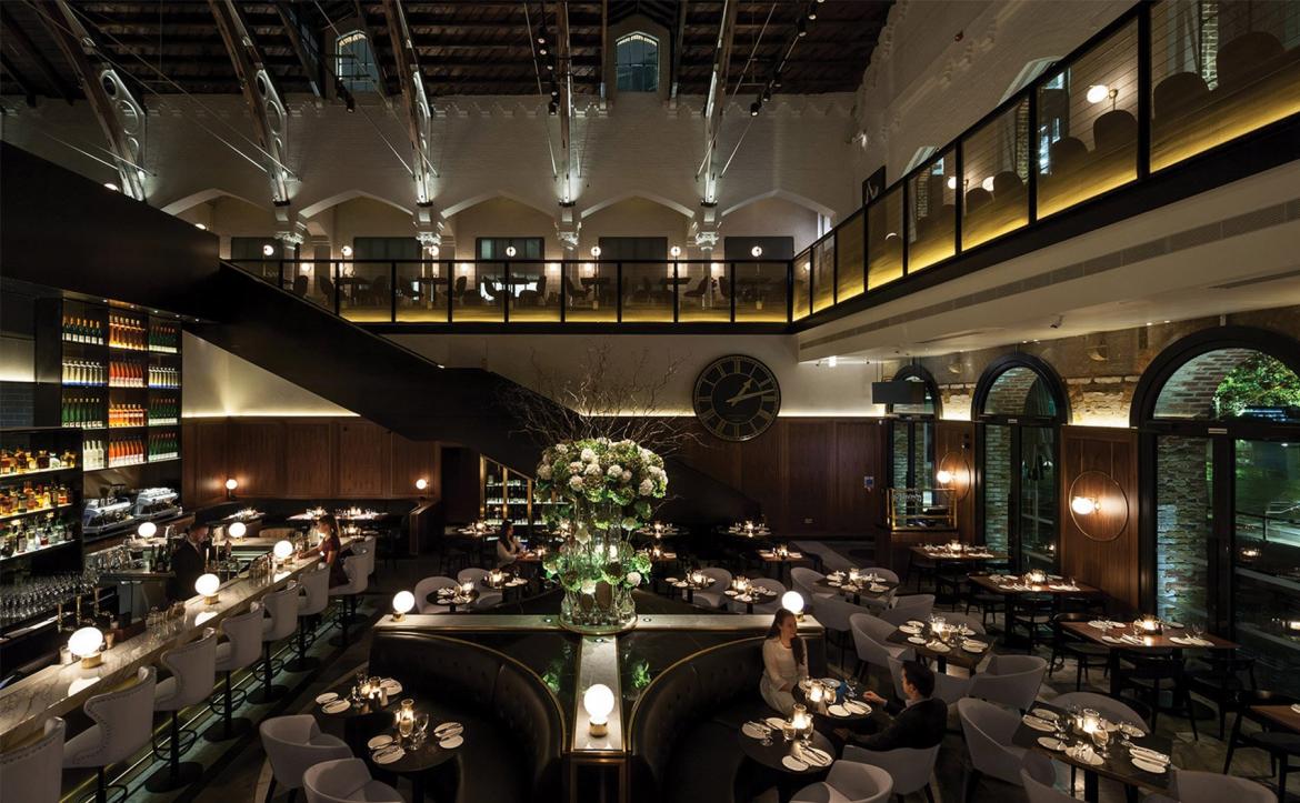 Elegant Meister Bar at German Gymnasium - ideal for upscale corporate dinners and celebrations.