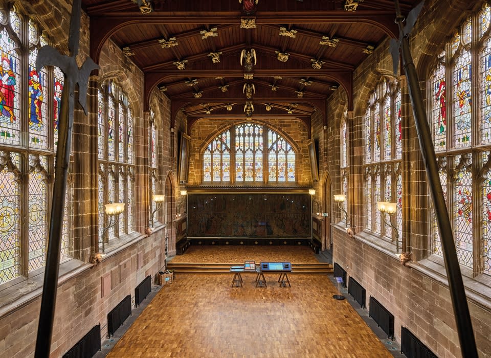 Historic Undercroft at St Mary's Guildhall, perfect for gala dinners and lecture events.