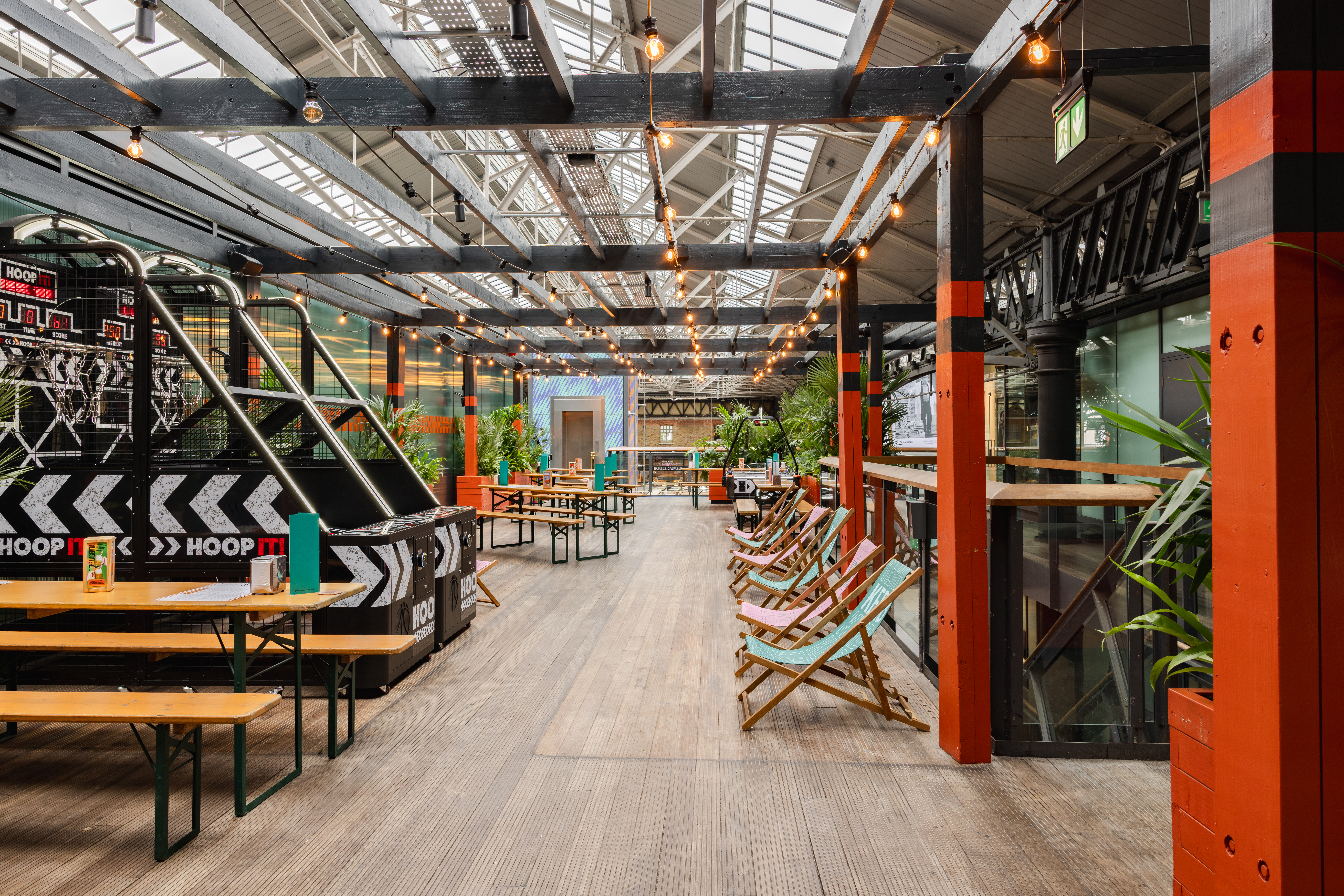 KERB Sports Bar terrace at Old Spitalfields Market, London