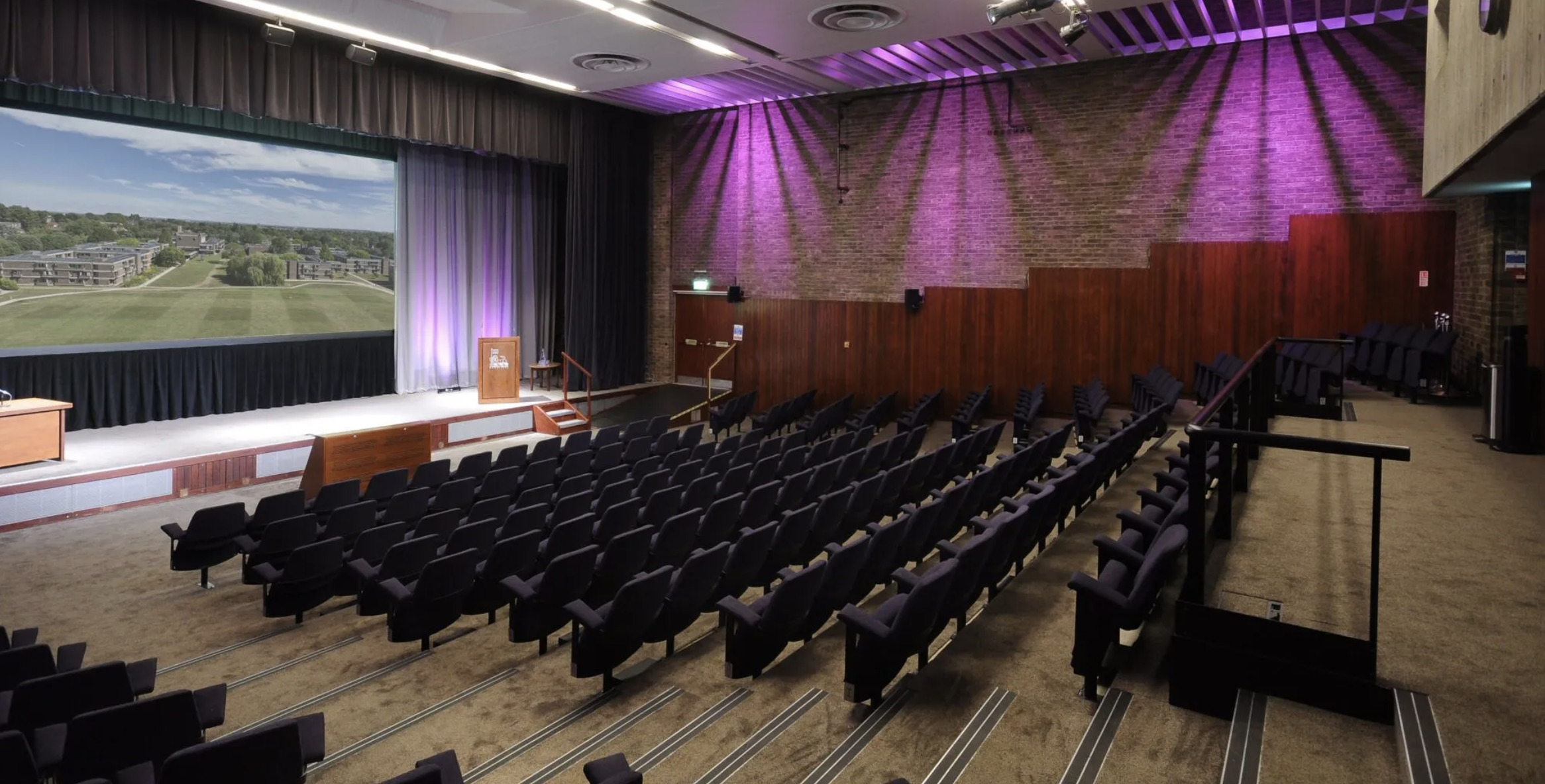 Magdalene lecture hall, tiered seating, corporate events, conference venue - Banner