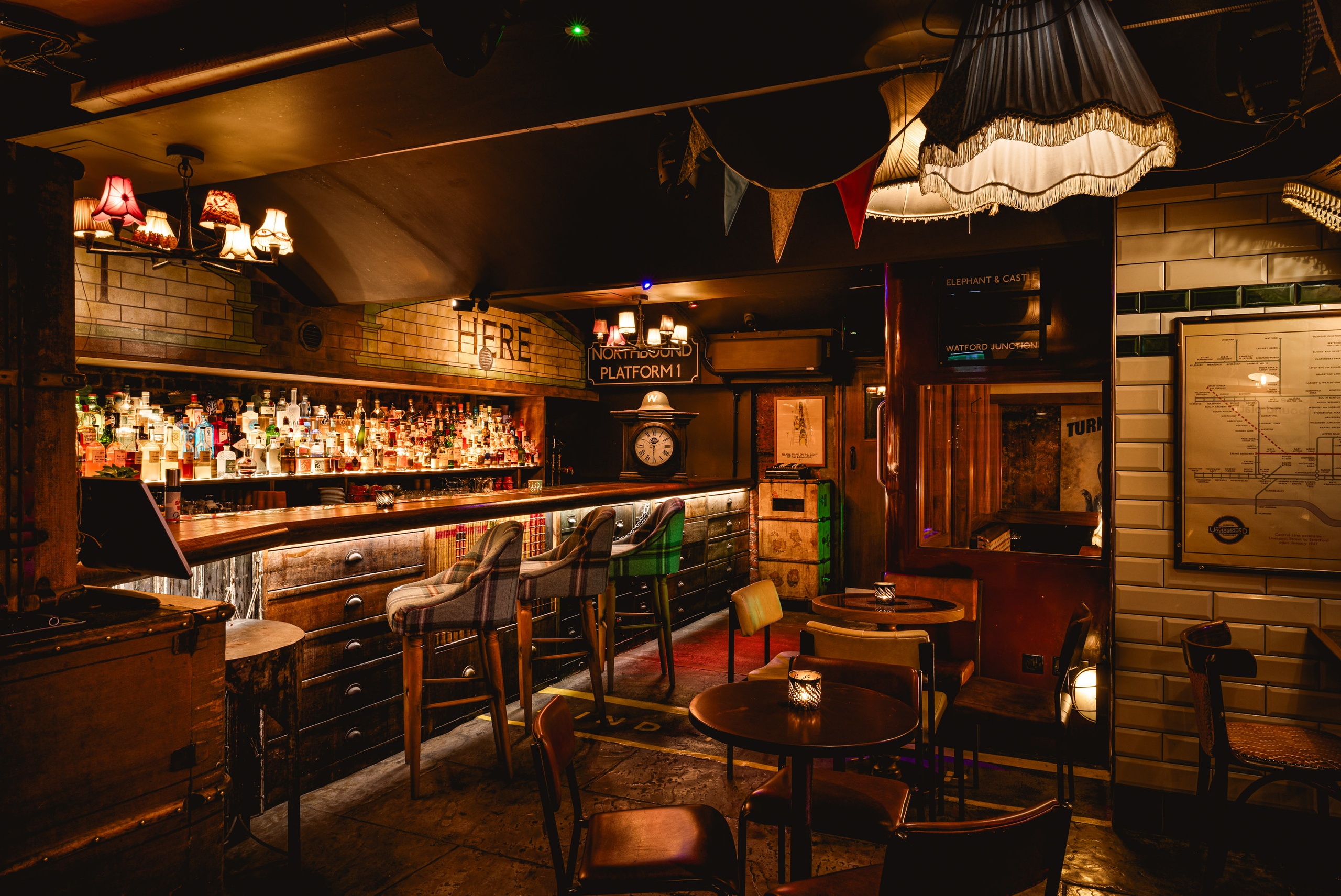Cozy Northbound Platform venue with eclectic decor for casual networking events.