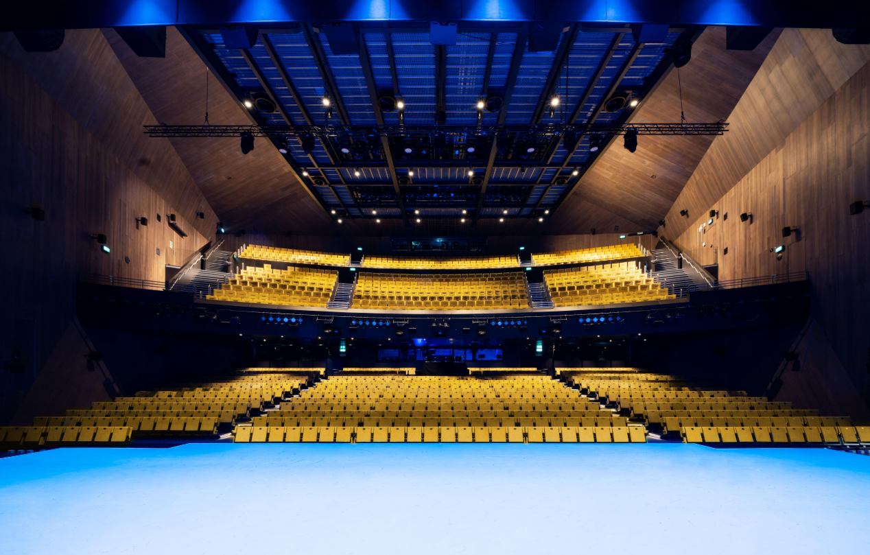 The Hall at Aviva Studios: multi-level theater venue for keynote presentations and award ceremonies.