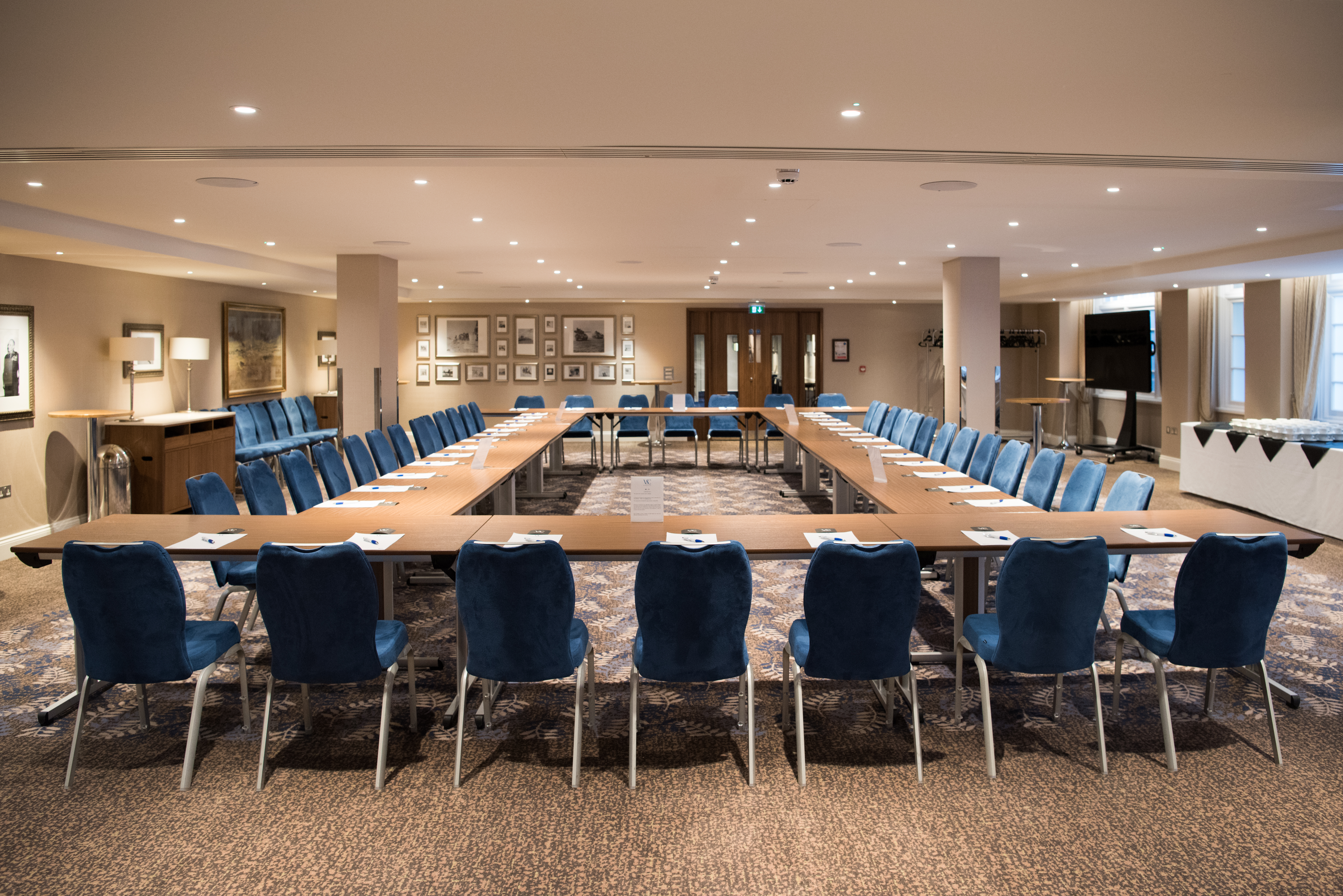 U-shape boardroom at Victory Services Club for corporate meetings and collaborative events.