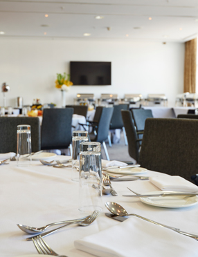 Meeting Rooms at The Lowry Hotel, modern decor, ideal for corporate events and dining.