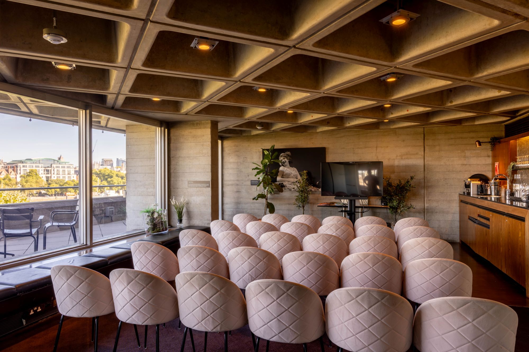 Foyle Room National Theatre: Brutalist boardroom with city views for executive meetings and workshops. - Banner