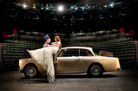 Elegant vintage car in The House, Birmingham REP; perfect for upscale weddings and galas. - Banner