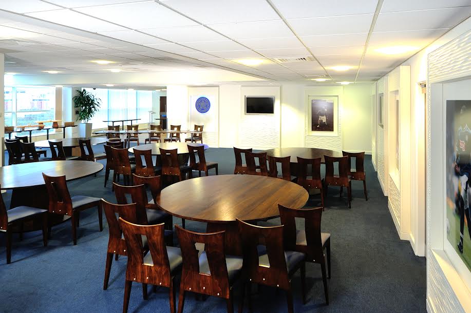 Legends Suite at King Power Stadium, versatile event space for meetings and gatherings.